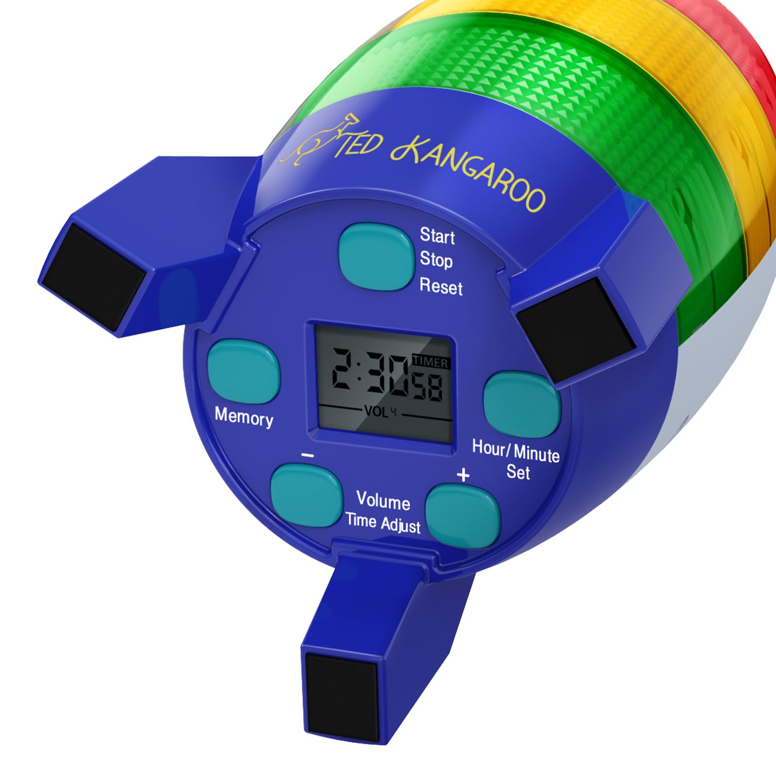 Blast Off Visual Timer for Kids - 0-24 Hour Countdown Clock with Audio Rocket, Memory Function & Color Lights (Red/Yellow/Green) | Battery Operated, Easy Setup | Perfect for Classroom, Homeschooling & Time Management Activities