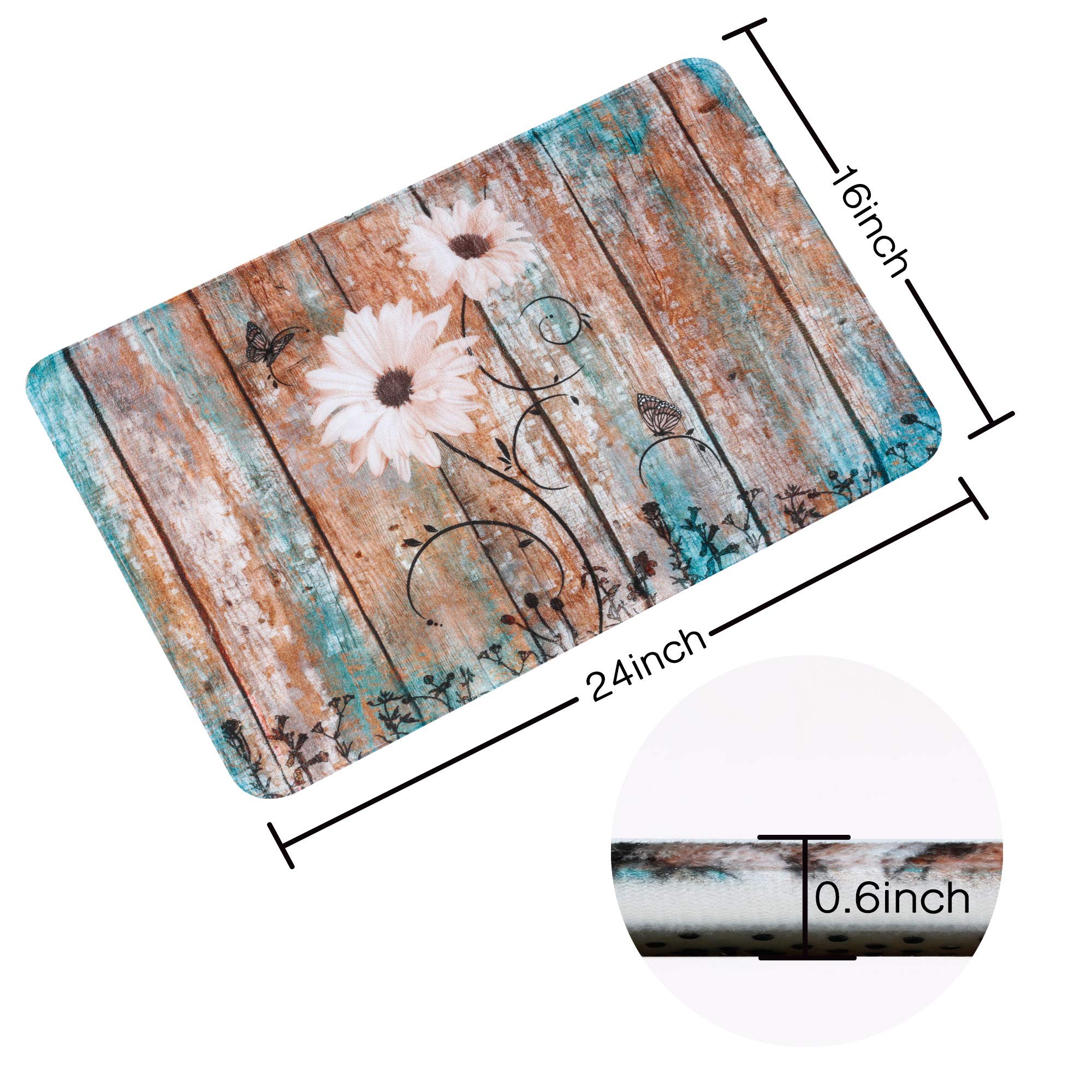 RosieLily Soft Absorbent Shaggy Plush Bathroom Rug Mat - 24