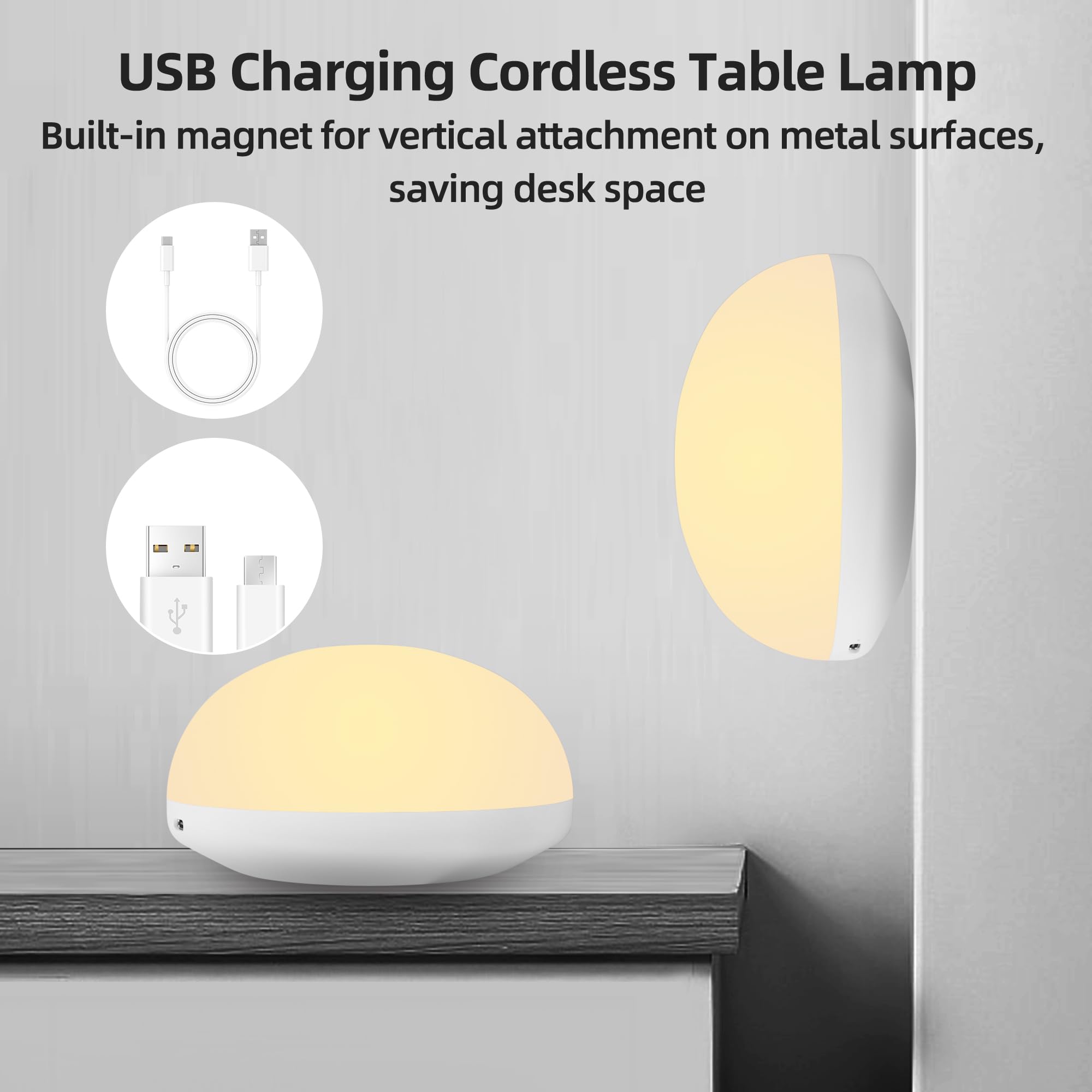 Rechargeable Baby Night Light with Remote & Timer - Dimmable Touch Control Nursery Light for Breastfeeding, 2 Color Modes | Portable Night Light for Kids Room, Bedside & Travel Use