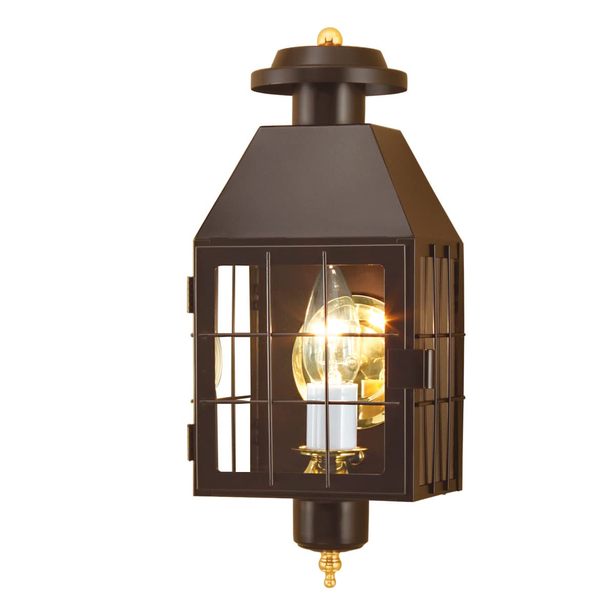 American Heritage Bronze Post with Clear Glass - Elegant Mailbox Post for Home & Garden Decor