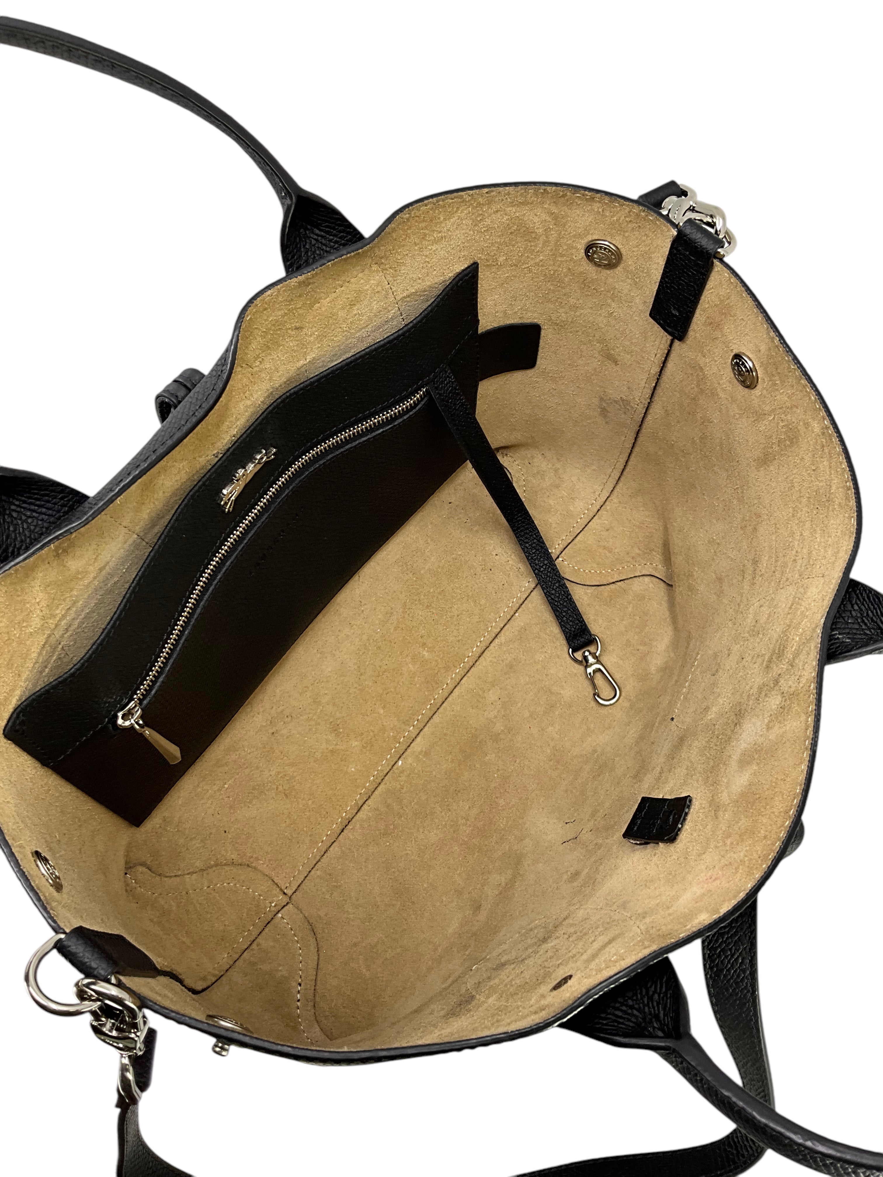 LONGCHAMP Roseau Medium Leather Tote Bag for Women - Stylish Designer Handbag for Work, Travel & Everyday Use