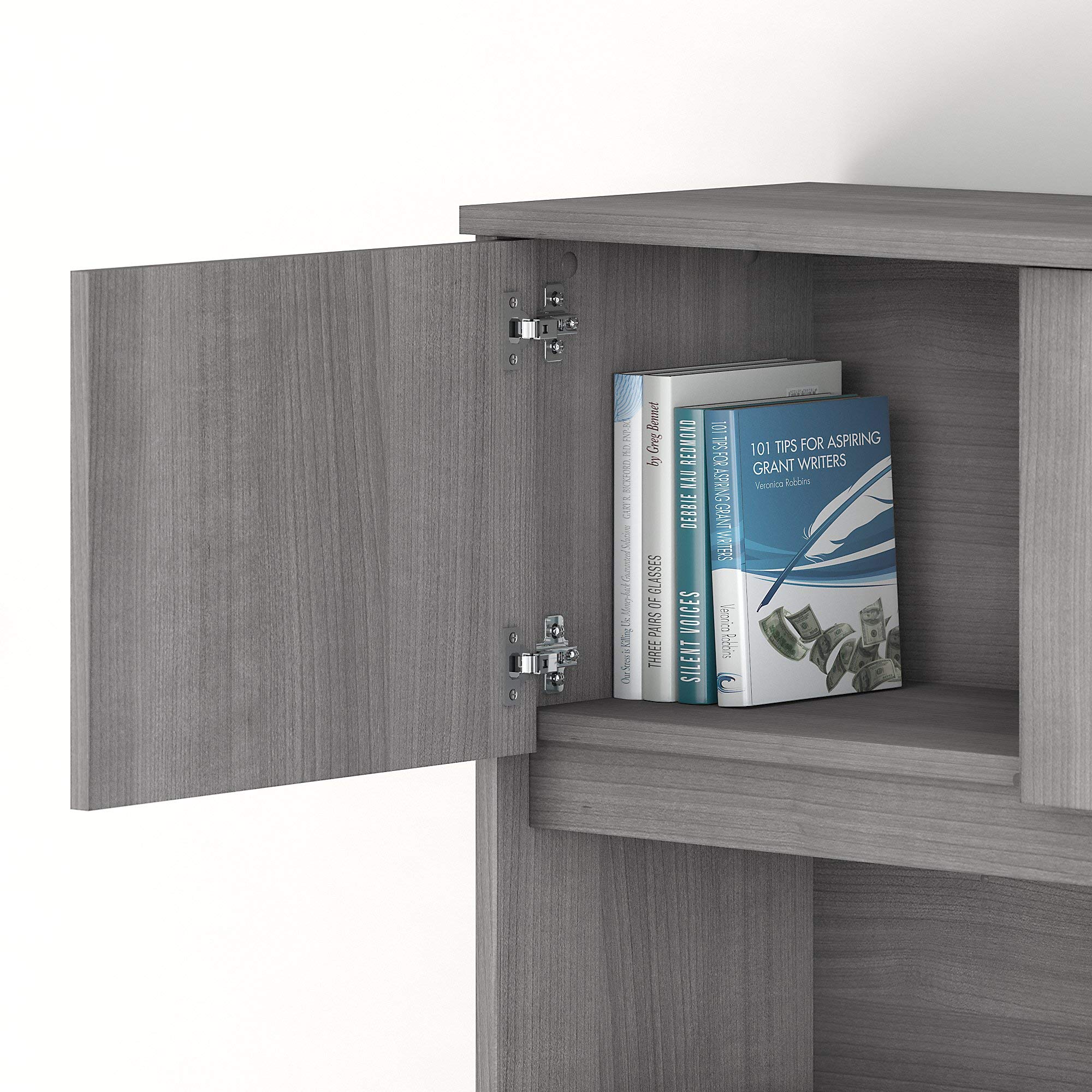 Bush Business Furniture Studio C 72W Desk Hutch in Platinum Gray - Home Office Desk Organizer with Storage Shelves for Workspace & Study Room