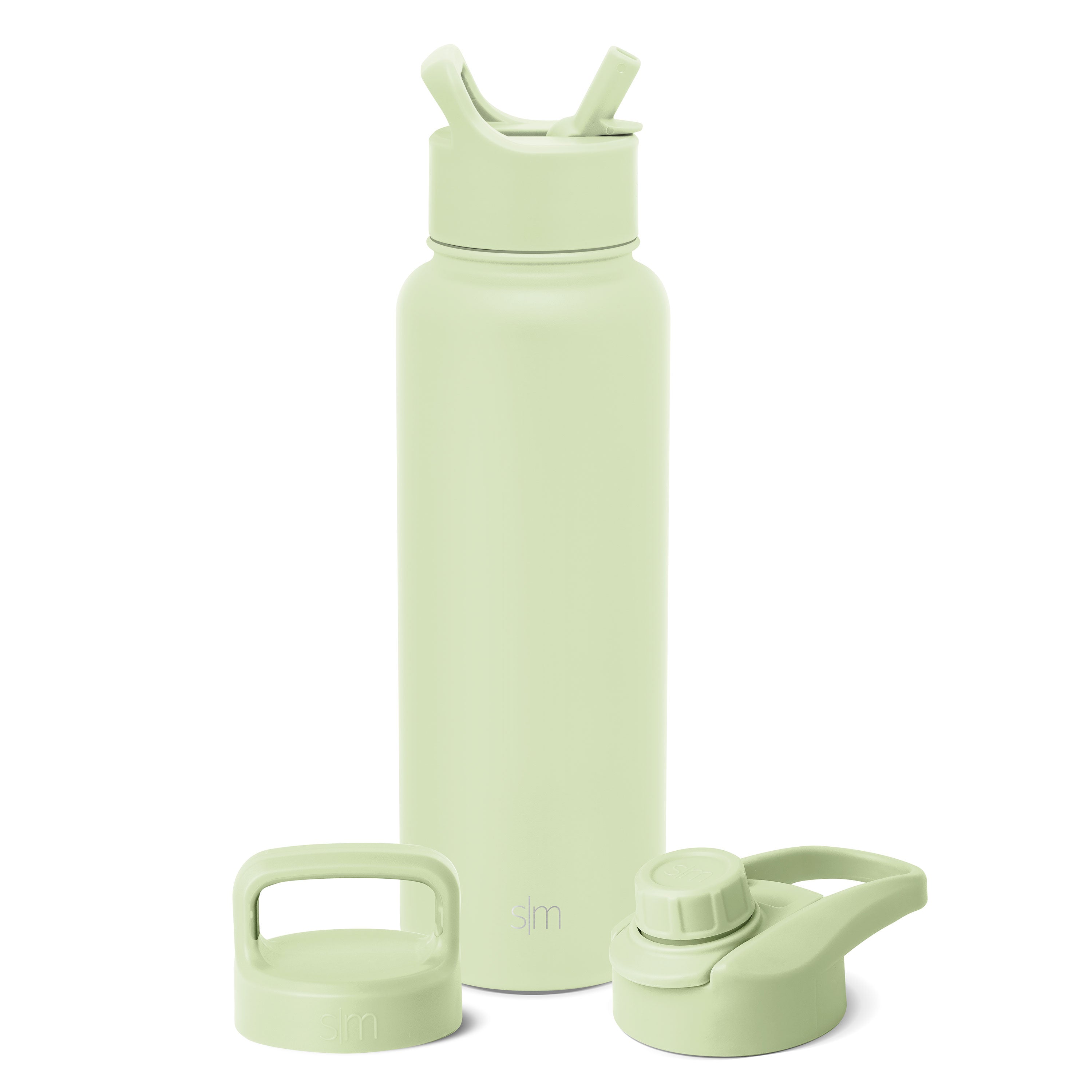 Summit Water Bottle with Straw Lid, Chug Lid & Handle Lid - Leakproof Stainless Steel Insulated Bottle for Gym, Hiking & Everyday Hydration