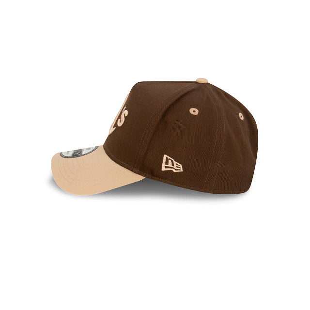 New Era 940 K Frame Oakland A's Toffee Walnut Wheat Clothstrap Cap - Official MLB Baseball Hat for Men & Women - Perfect for Games, Outdoor Activities & Casual Wear