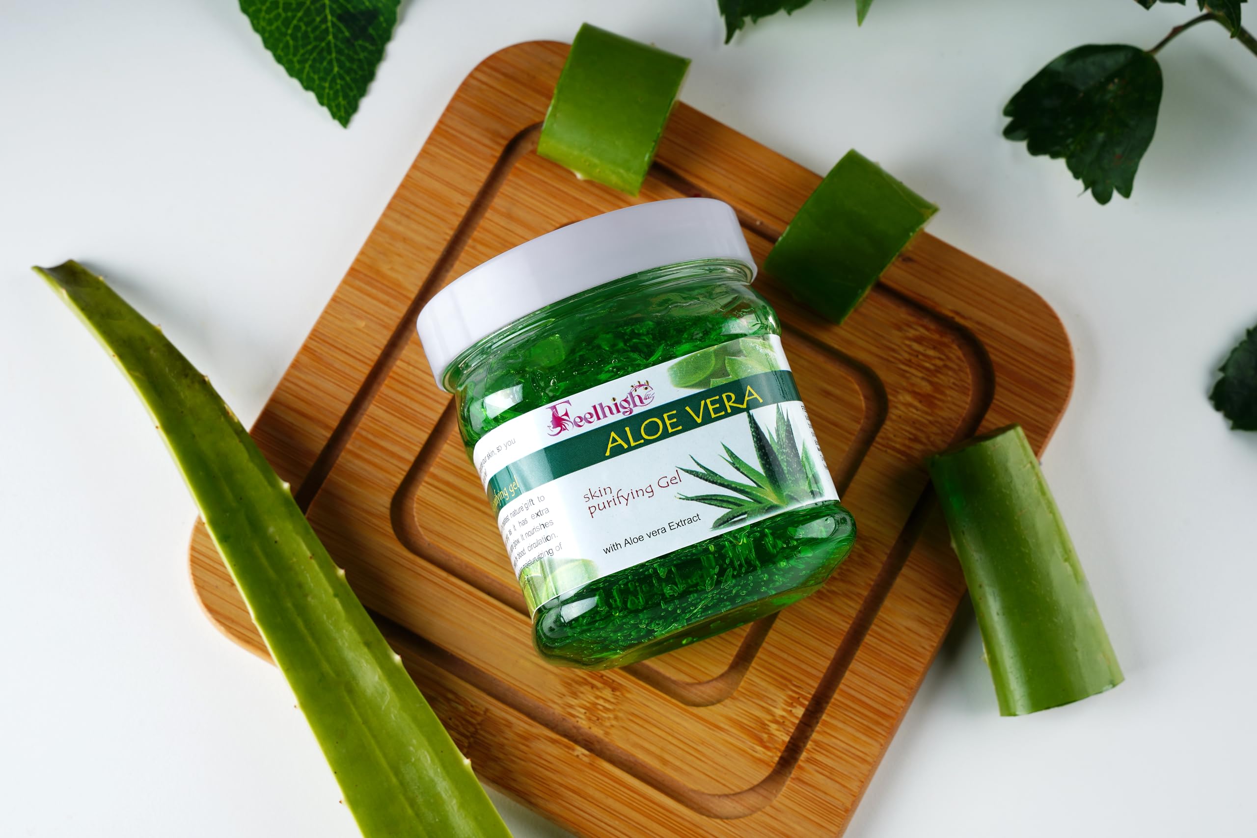 Feelhigh Aloe Vera Skin Purifying Gel - Hydrating Face Moisturizer for Acne, Glowing & Radiant Skin, Soothes Itchy & Irritated Skin | Perfect for Daily Skincare, Sunburn Relief & Post-Shave Care