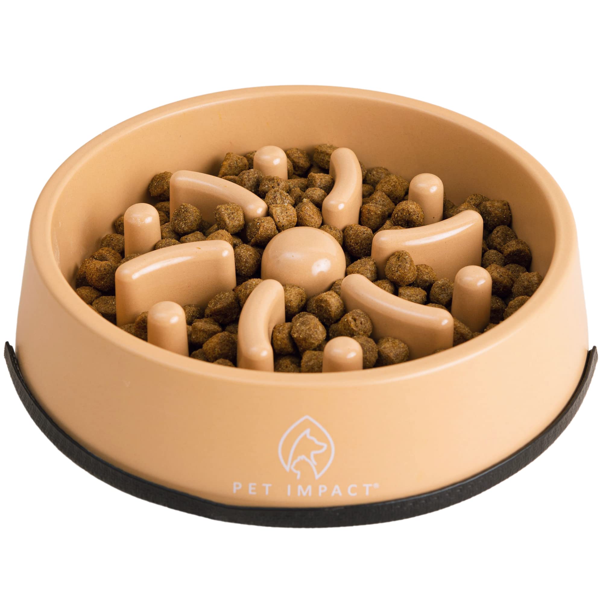 **Natural Bamboo Slow Feeder Dog Bowl - 7.5