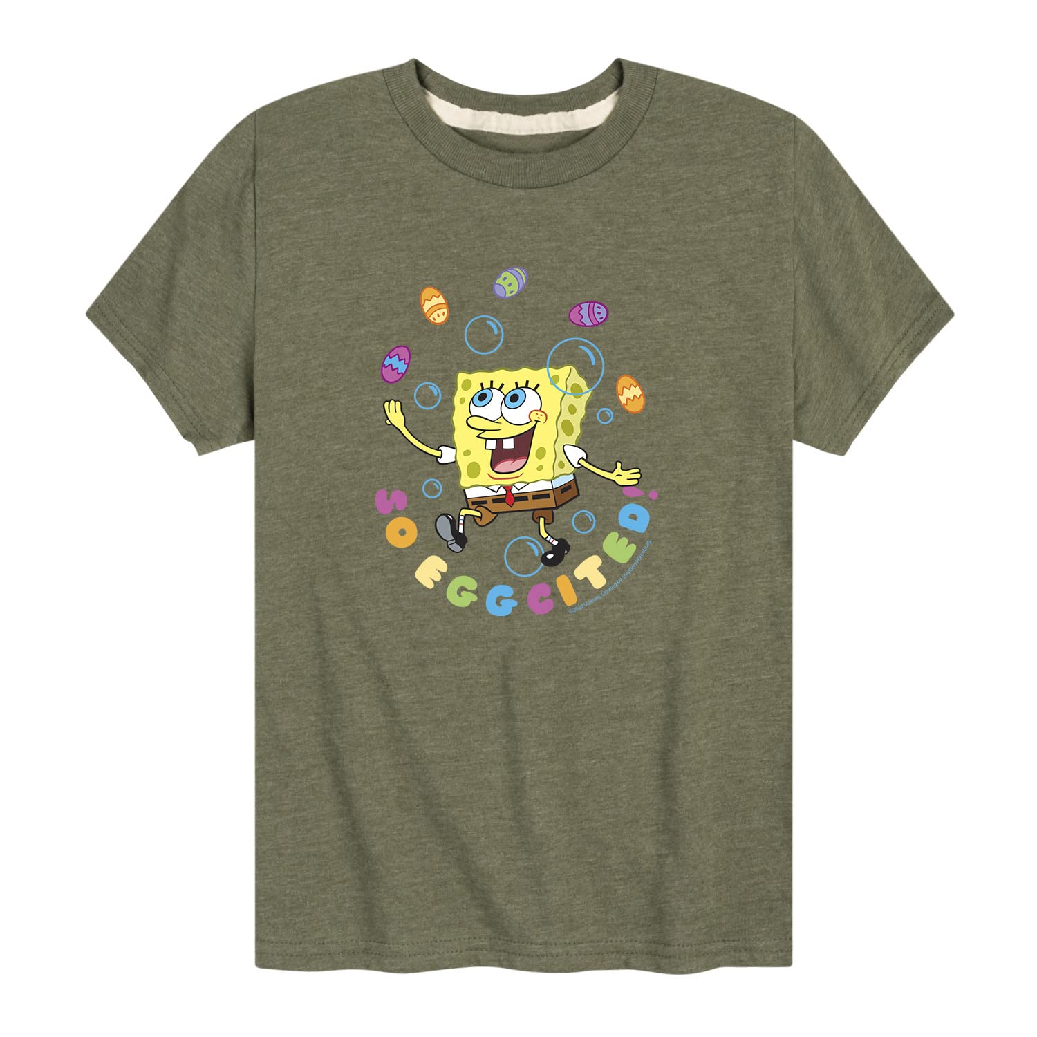 HYBRID APPAREL Spongebob Squarepants Easter T-Shirt for Toddlers & Kids - Soft Cotton Short Sleeve Graphic Tee - Perfect for Easter Celebrations, School, and Playtime
