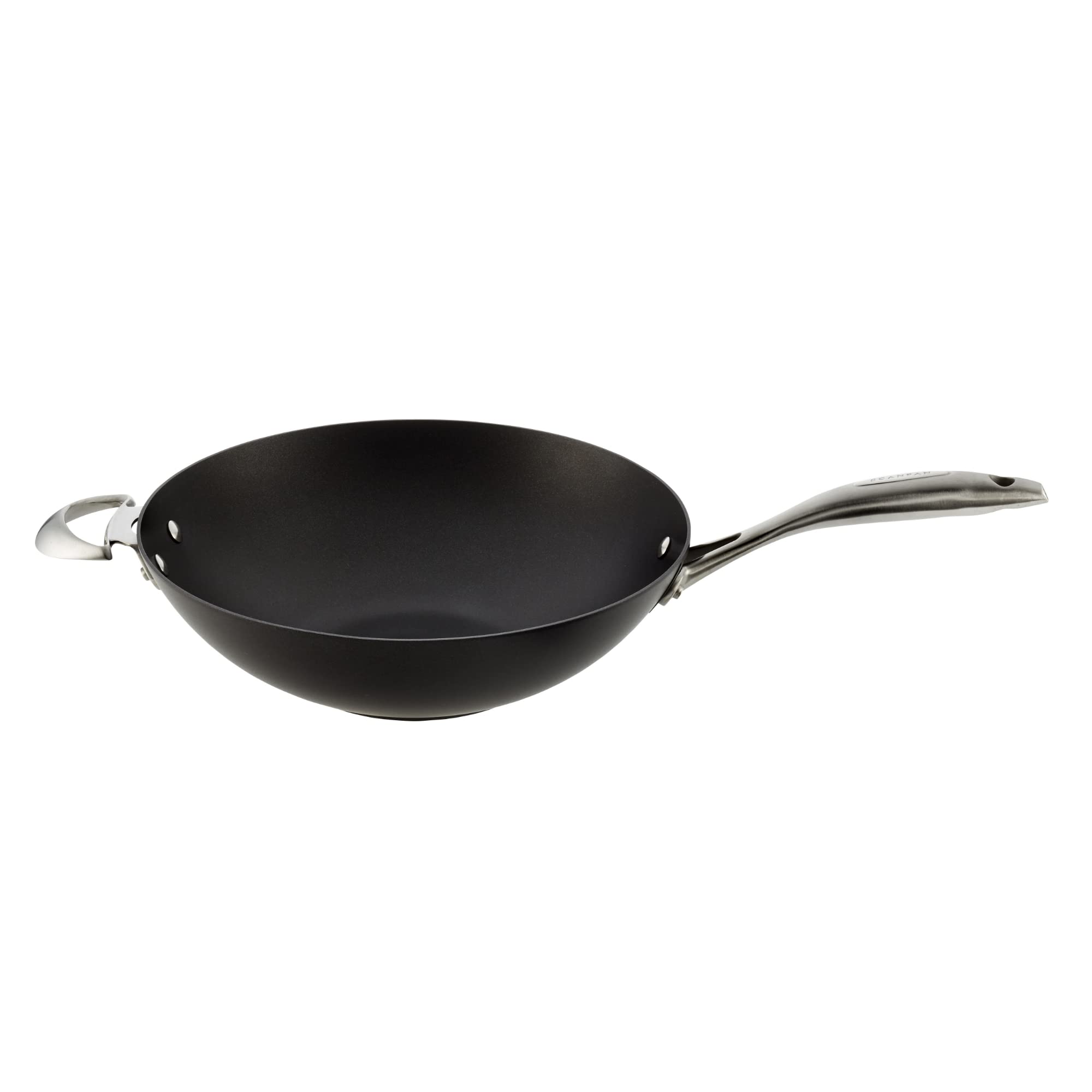 Scanpan Pro IQ 12.5” Nonstick Wok Pan - Premium Danish Handcrafted Cookware - Oven, Dishwasher & Metal Utensil Safe - Perfect for Stir Fry, Sautéing & Asian Cooking