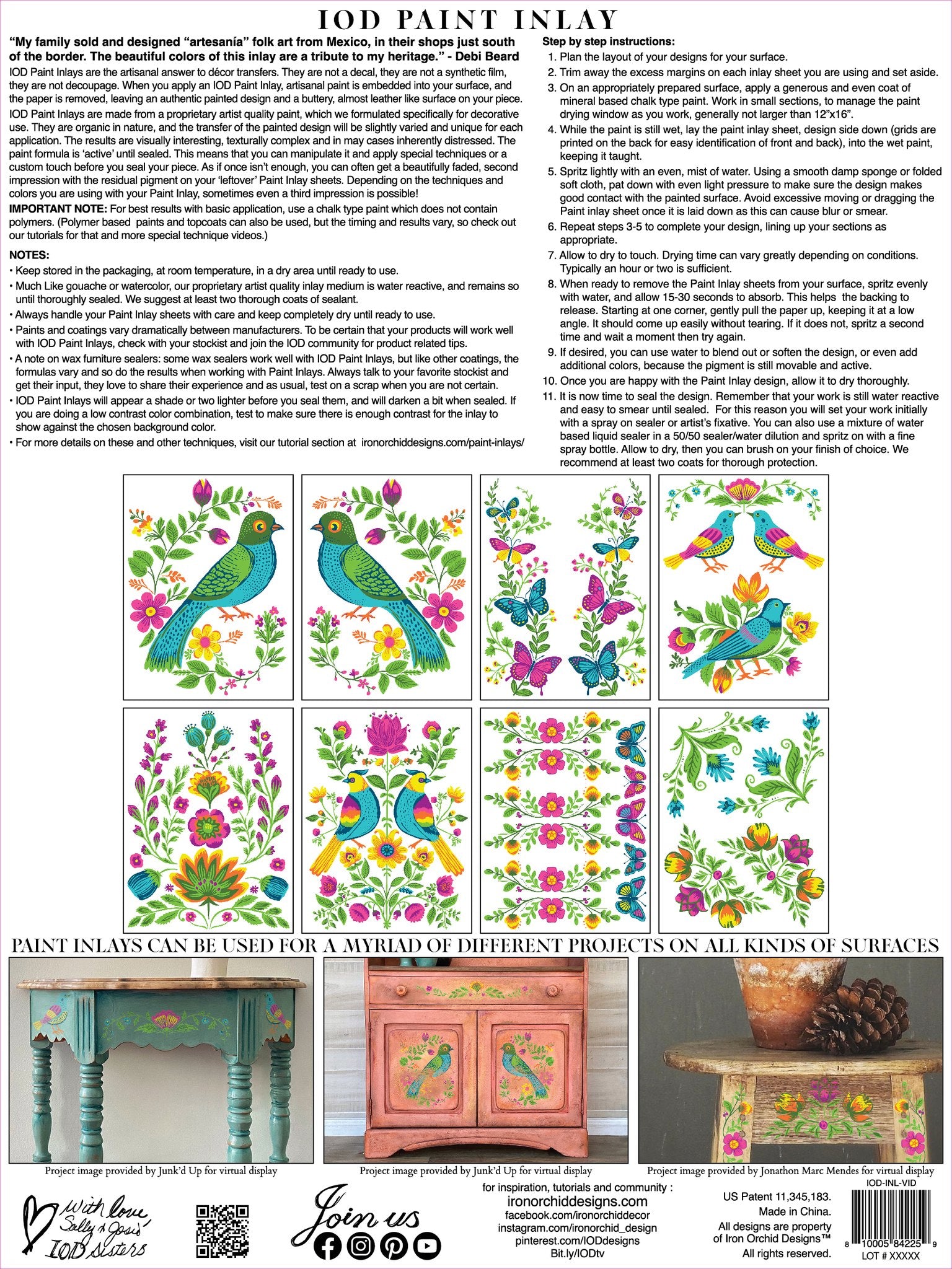 Vida Flora Paint Inlay Kit - DIY Home Decor & Woodworking Art Supplies for Furniture, Crafts, and Wall Designs | Perfect for DIY Projects, Gifts, and Creative Painting