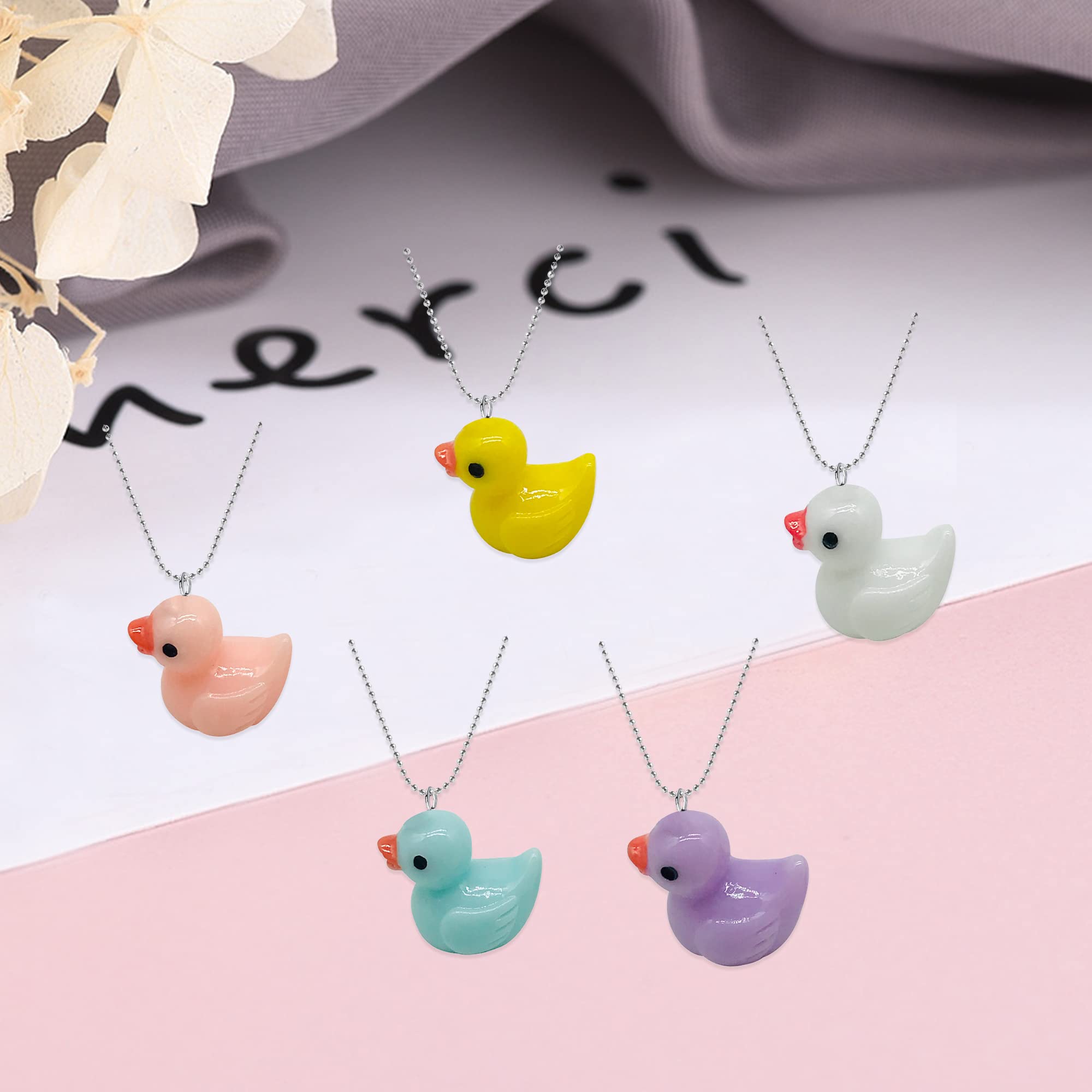 5 Pairs Cute Duck Dangle Drop Earrings - Funny Resin Duckie Pendant Jewelry - Indie Aesthetic Creative Personalized Gifts for Women, Teens & Girls - Perfect for Daily Wear, Parties & Gifts
