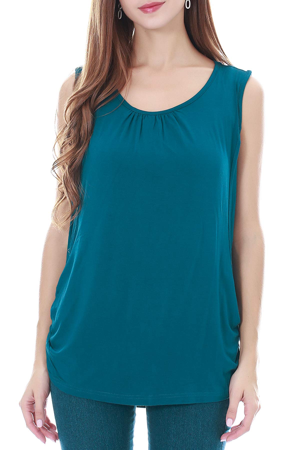 Smallshow Women's Maternity Nursing Tank Top - Sleeveless Comfortable Breastfeeding Clothes for Pregnancy & Nursing - Perfect for Everyday Wear, Lounging & Nursing in Public