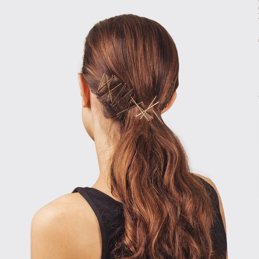 KITSCH 45-Piece Brown Bobby Pins for Hair Styling - Secure Hairstyles for Women, Men & Kids - Perfect for Updos, Braids & Everyday Use