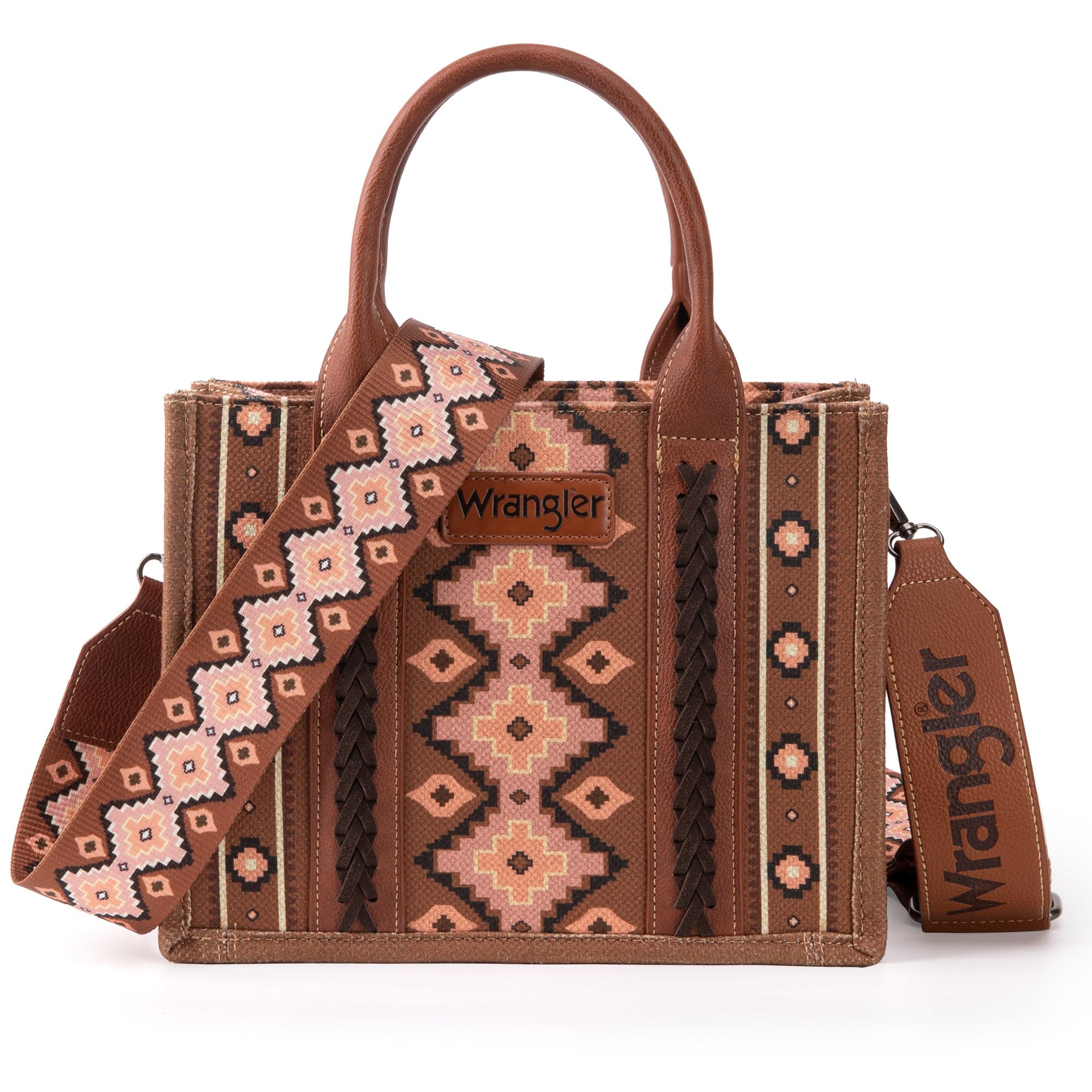 Wrangler Aztec Tote Bag for Women - Stylish Boho Shoulder Purse & Handbag - Perfect for Work, Travel, and Everyday Use