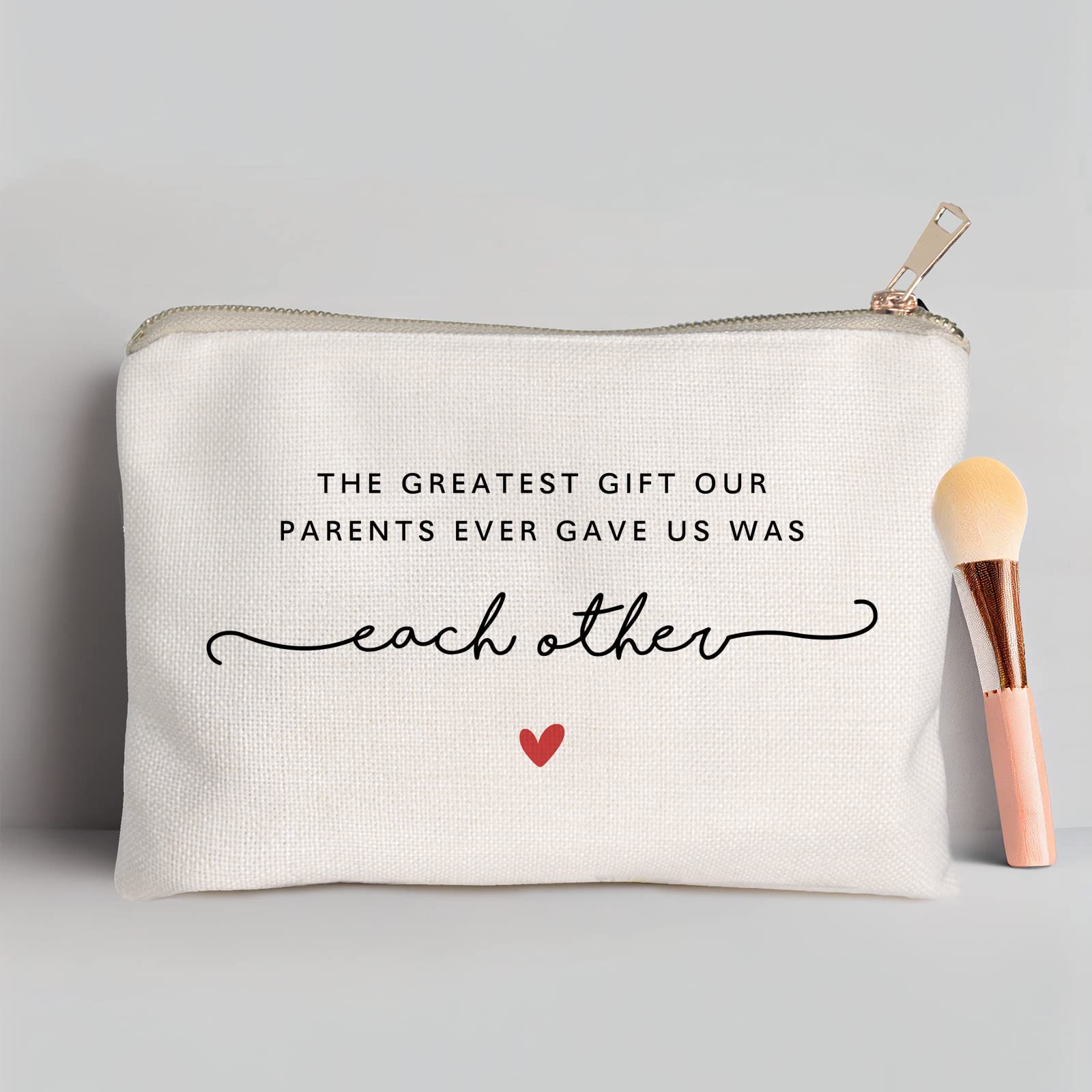Personalized Makeup Bag Gift for Sister - Sibling Cosmetic & Toiletry Pouch - Birthday Present for Brothers & Sisters - Perfect for Travel, College Dorm, or Daily Beauty Essentials