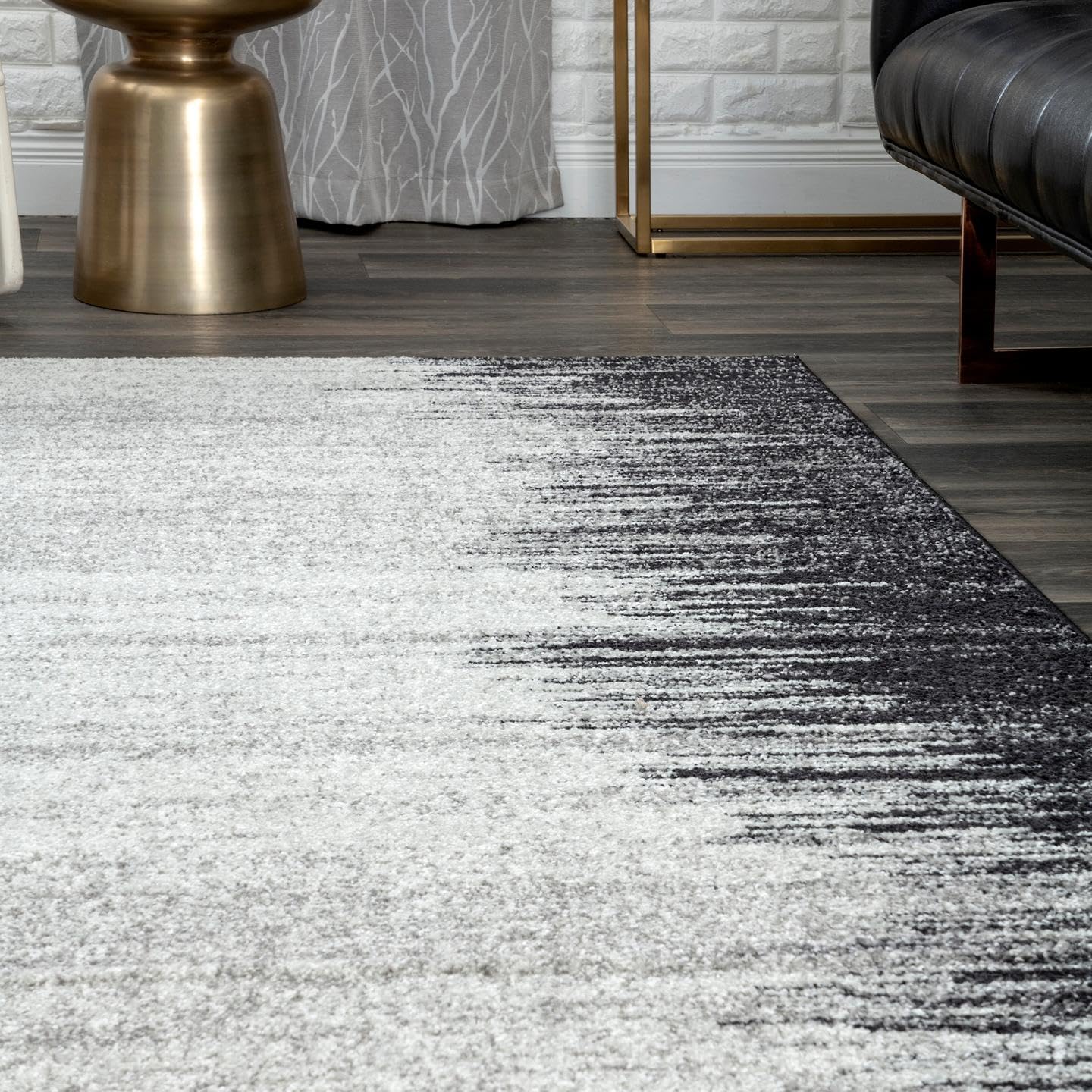 nuLOOM Contemporary Lurline Area Rug 4x6 Feet, Soft Grey Modern Rug for Living Room, Bedroom & Office - Plush & Durable Home Decor