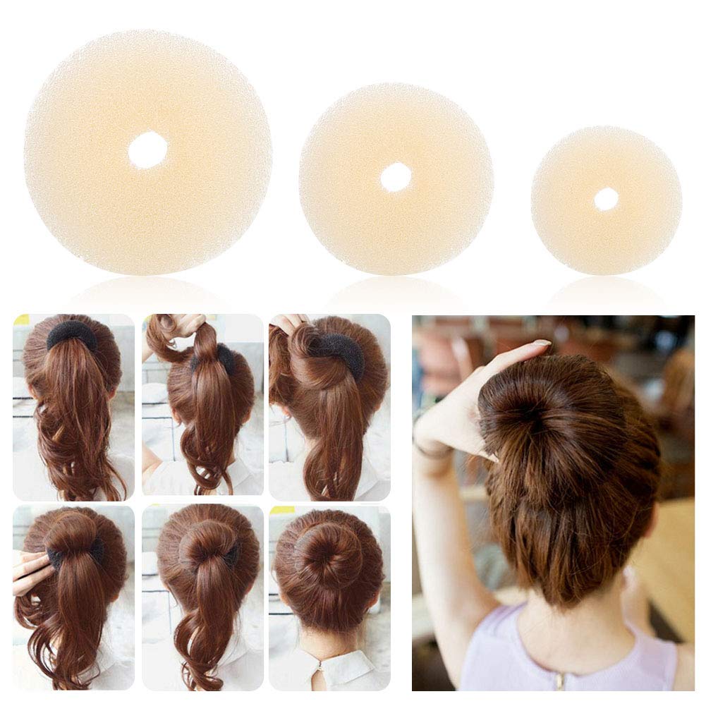 Rotekt 3PCS Hair Donuts for Women - Hair Styling Tools for Buns & Updos