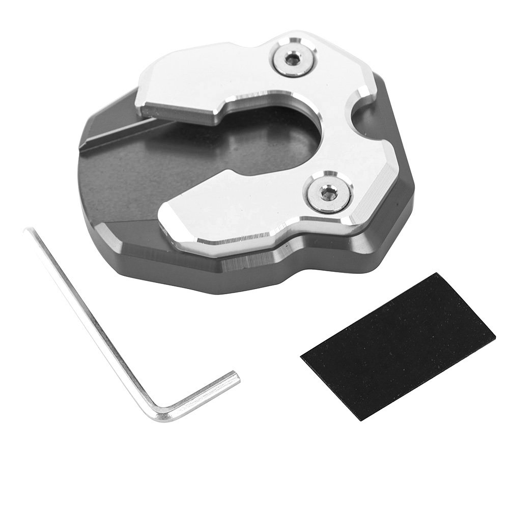 Yamaha N-MAX 155 2015-2018 Motorcycle Aluminum Side Stand Enlarger - Titanium Finish for Enhanced Stability & Safety - Perfect for Parking & Maintenance