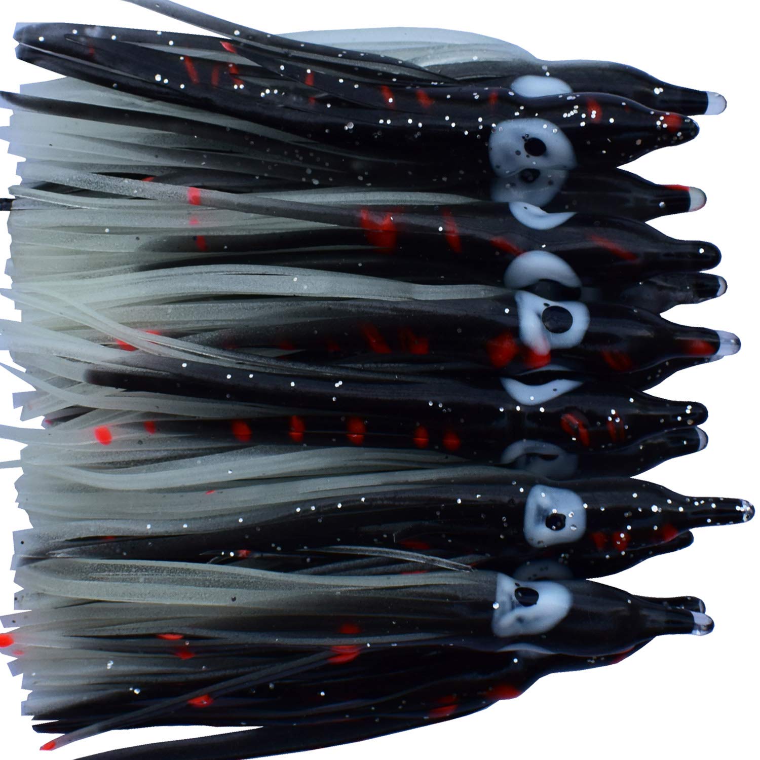 Premium Squid Skirts Fishing Lure - 4.75in/12CM Soft Octopus Bait for Saltwater Trolling - Ideal for Deep Sea Fishing, Offshore Angling & Game Fish Attraction