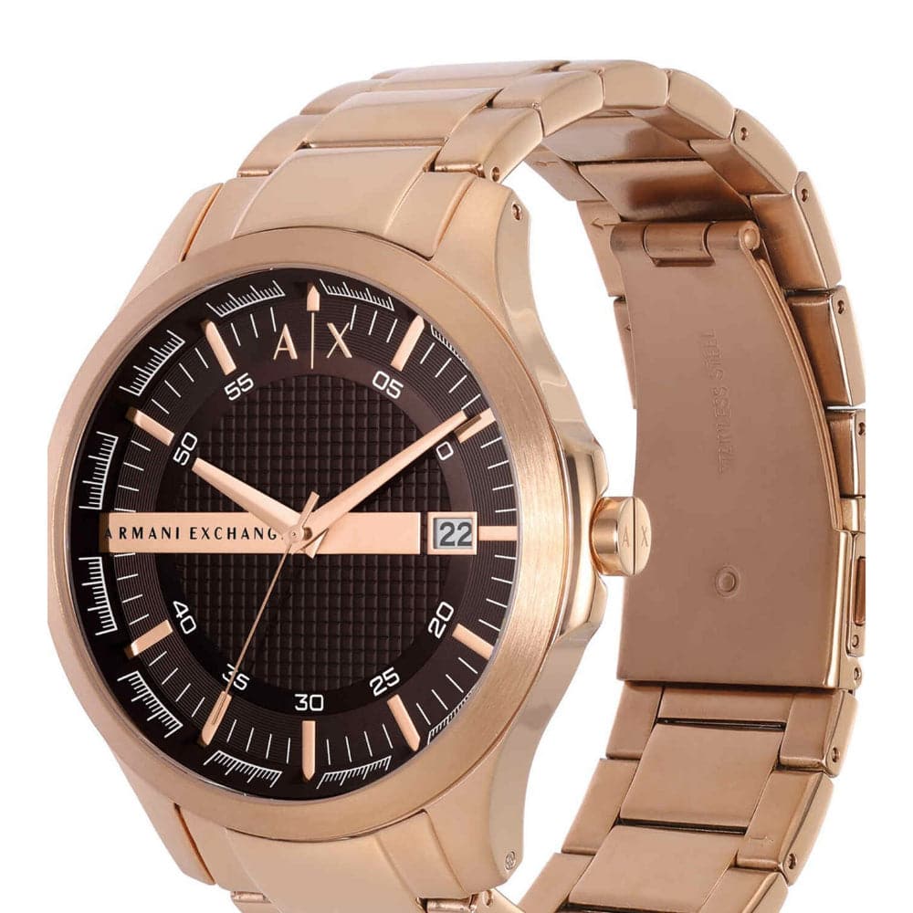 Armani Exchange AX2449 Men's Rose Gold Stainless Steel Watch - Stylish Accessory for Business, Formal & Casual Wear