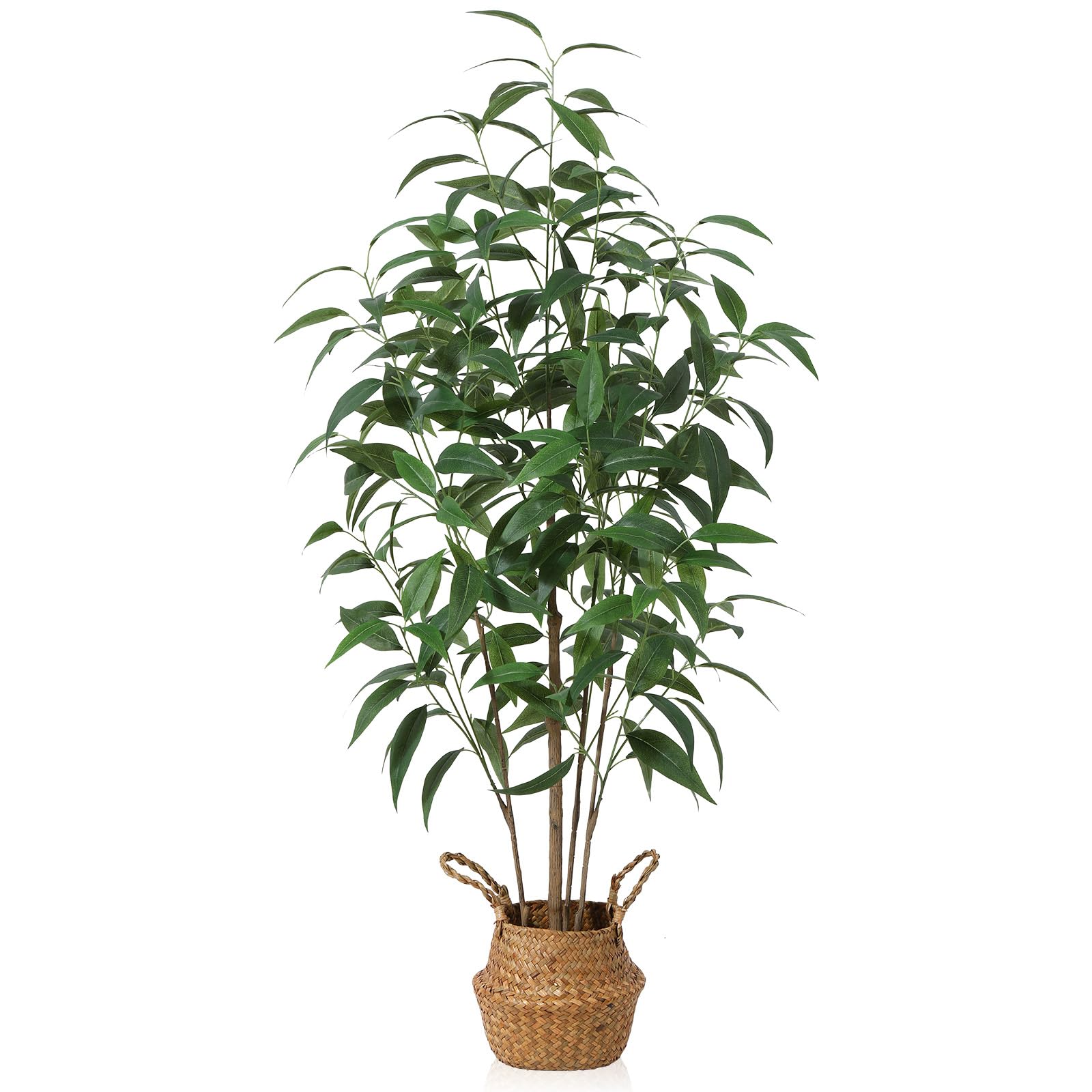 4Ft Artificial Eucalyptus Tree in Pot - Realistic Fake Plant for Home & Office Decor - Tall Potted Faux Plants for Indoor/Outdoor Use - Perfect for Living Room, Bedroom, Patio & Garden Decor