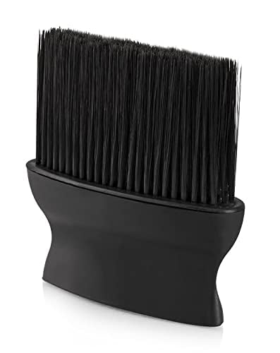 Professional Barber Neck Duster Brush for Hair Cutting - Soft Bristle Neck Cleaning Brush for Salon & Home Use - Black Barber Tool for Stylists & DIY Haircuts - Perfect for Removing Hair Clippings After Trims