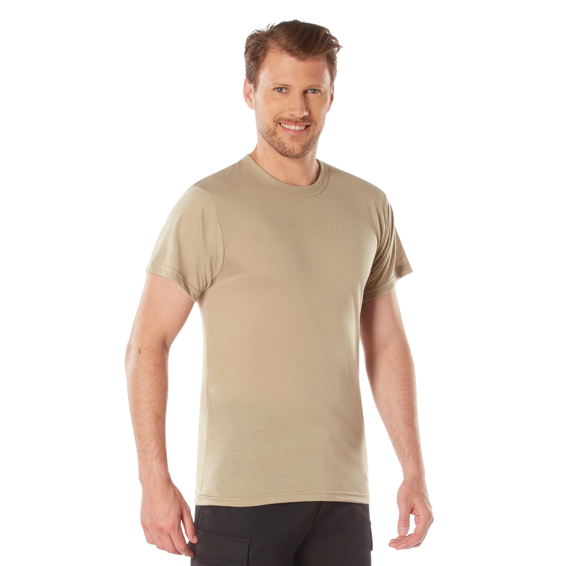 Rothco 100% Cotton Desert Sand T-Shirt for Men - XX-Large - Comfortable Military Style Tee for Outdoor Activities, Camping & Casual Wear