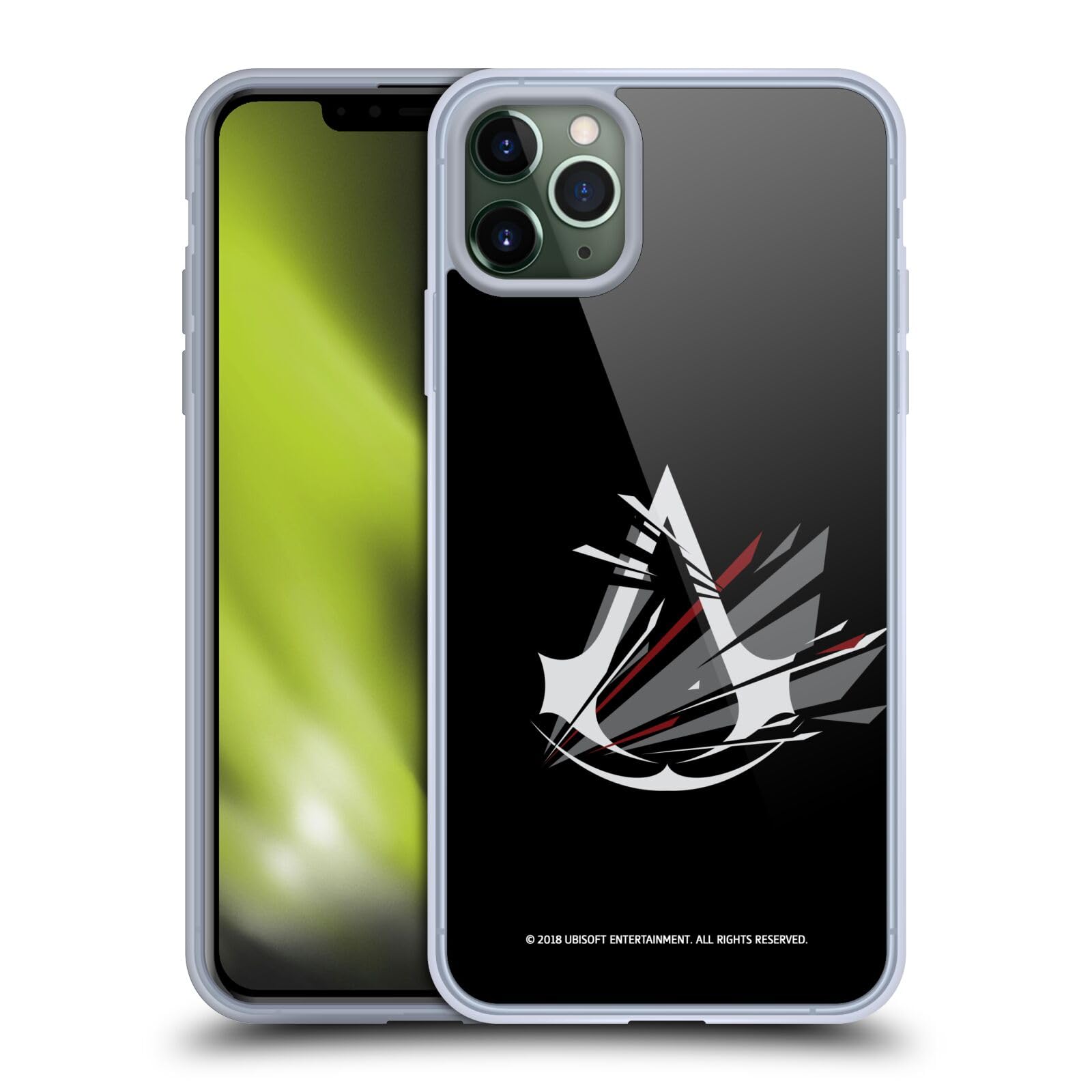 Officially Licensed Assassin's Creed Shattered Logo Soft Gel Case for Apple iPhone 11 Pro Max - Durable Protection with Stylish Gaming Design - Perfect for Fans, Daily Use & Gaming Enthusiasts