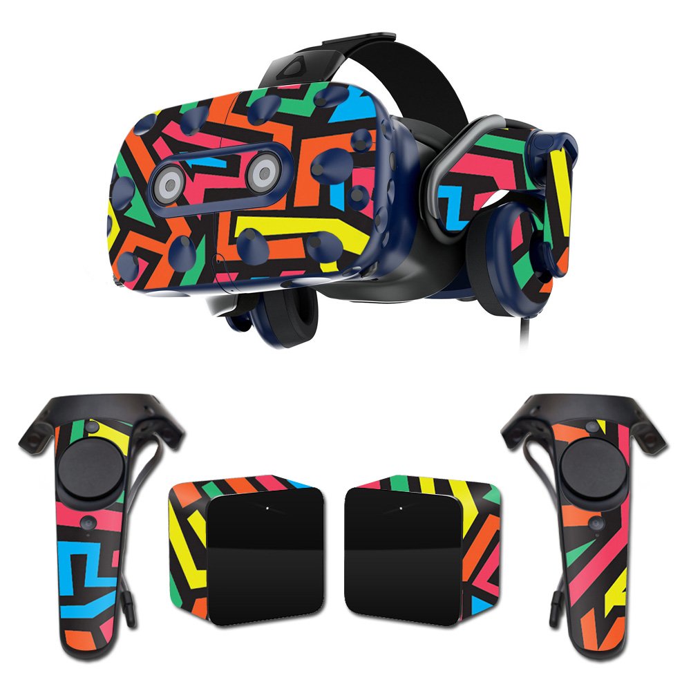 MightySkins Protective Vinyl Decal Wrap Cover for HTC Vive Pro VR Headset - Hyper Design | Durable, Customizable Skin | Easy to Apply & Remove | Made in USA | Perfect for Gaming, VR Enthusiasts & Personalization