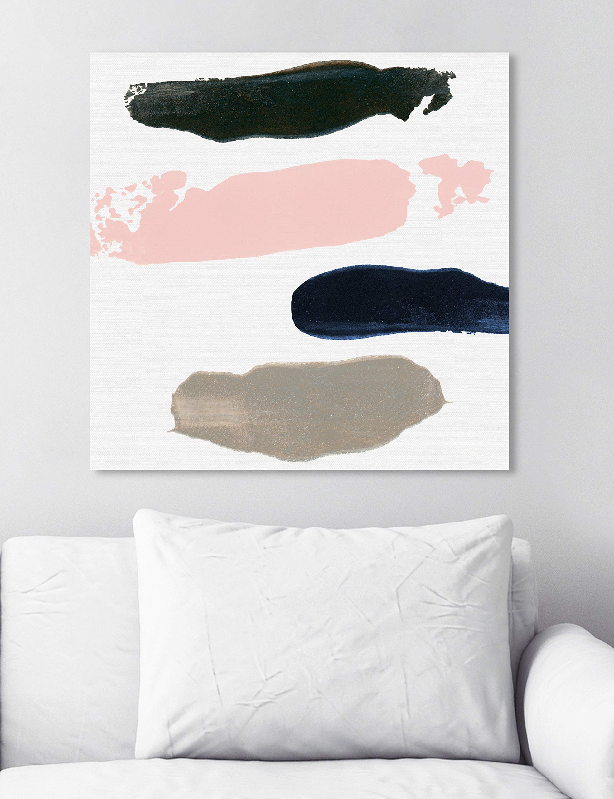 Abstract Wall Art Canvas Prints by Oliver Gal Artist Co. - Pink & Black Modern Home Decor, 24x24 Inches - Perfect for Living Room, Bedroom & Office Wall Decoration