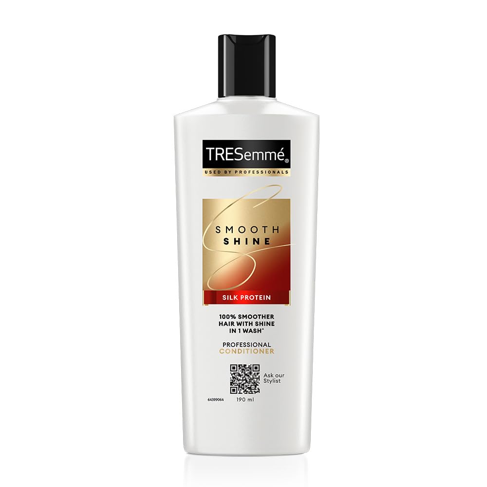TRESemme Smooth & Shine Conditioner 190ml with Biotin & Silk Protein - Deep Moisturizing for Dry, Frizzy Hair - Silky Smooth Results for Men & Women - Perfect for Daily Hair Care & Salon-Quality Styling