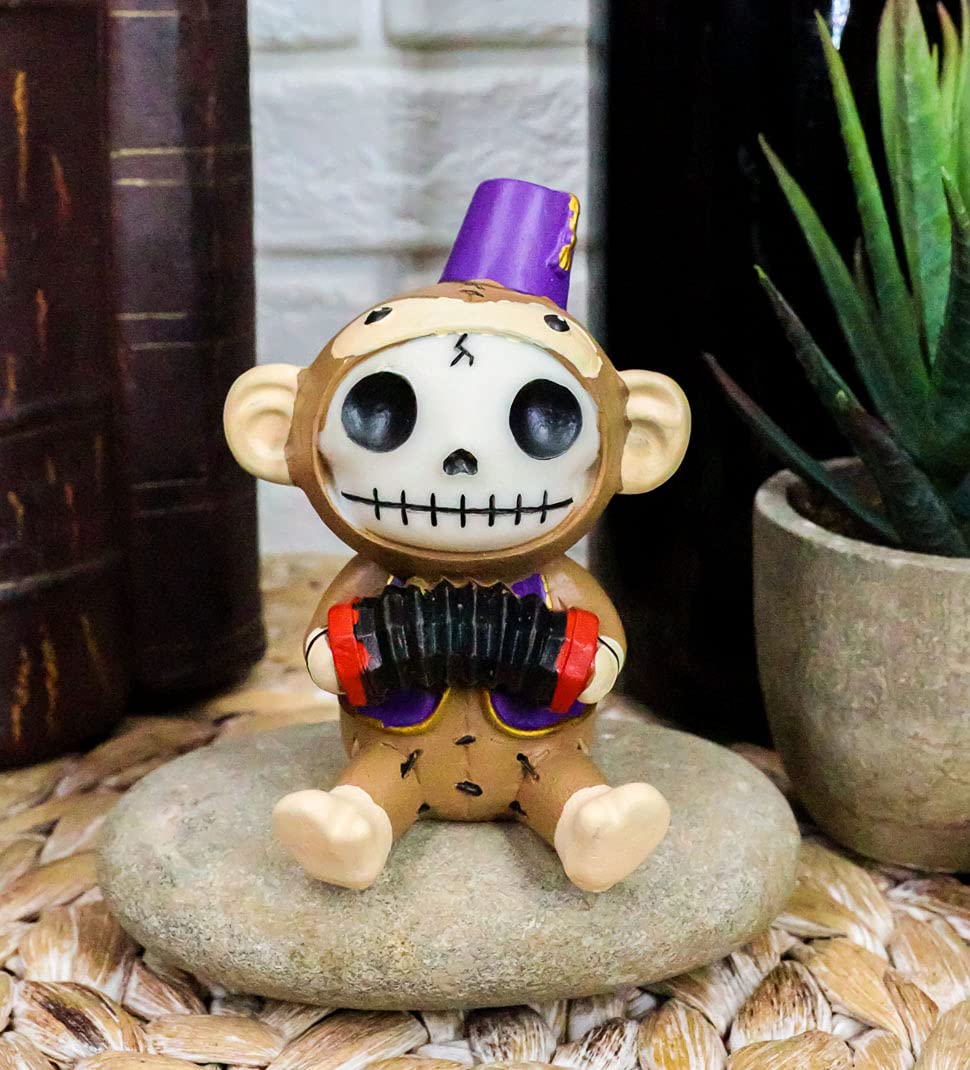 Ebros Furrybones Circus Monkey with Fez Playing Accordion - 3