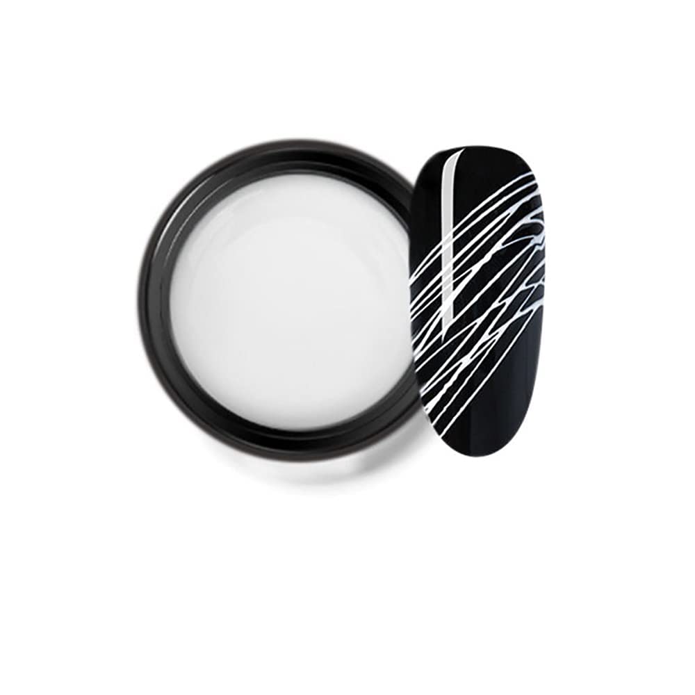D.B.Z. ® White & Black Spider Gel Nail Polish Kit - Thin Brush for Nail Art, UV LED Gel Paint for Drawing & Painting - Perfect for Salon, Home Manicure & Nail Art Designs