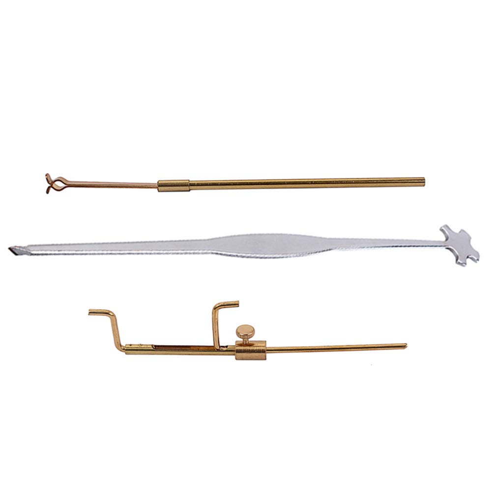 Premium Violin Repair Tool Kit - Portable Metal Sound Brass Luthier Tools for Violin & Viola - Professional Measuring Calipers, Hotfix Instruments & Accessories - Perfect for Instrument Maintenance, Setup & DIY Repairs at Home or Studio