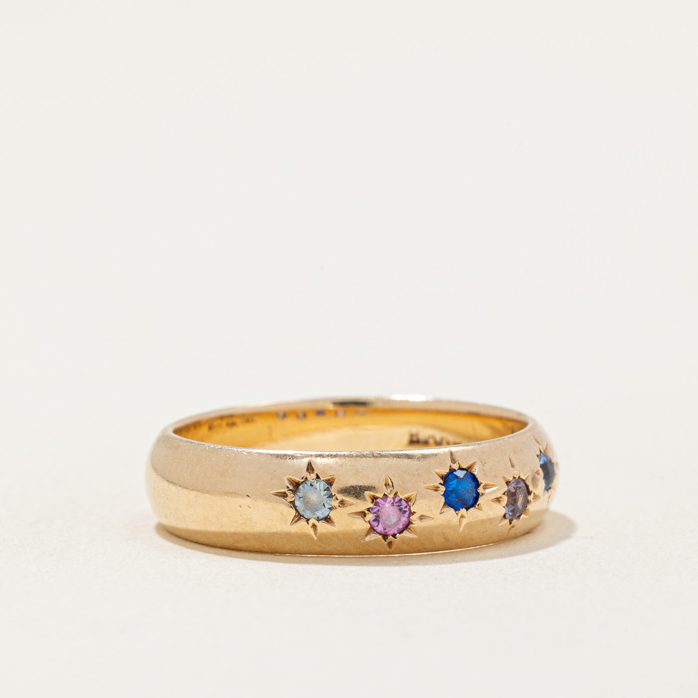 Birks' TWT Synthetic Sapphire & Spinel Ring | 0.08ctw & 0.12ctw | Size 6.75 | Elegant Wedding, Engagement & Anniversary Jewelry Gift for Women