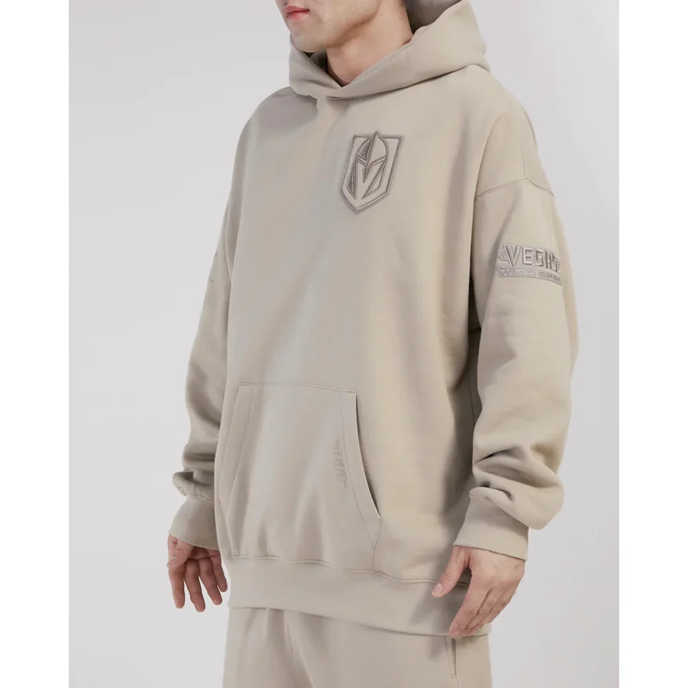 Men's Vegas Golden Knights Drop Shoulder Hoodie - Pro Standard Neutral Tan for Casual Wear & Game Day Outfits