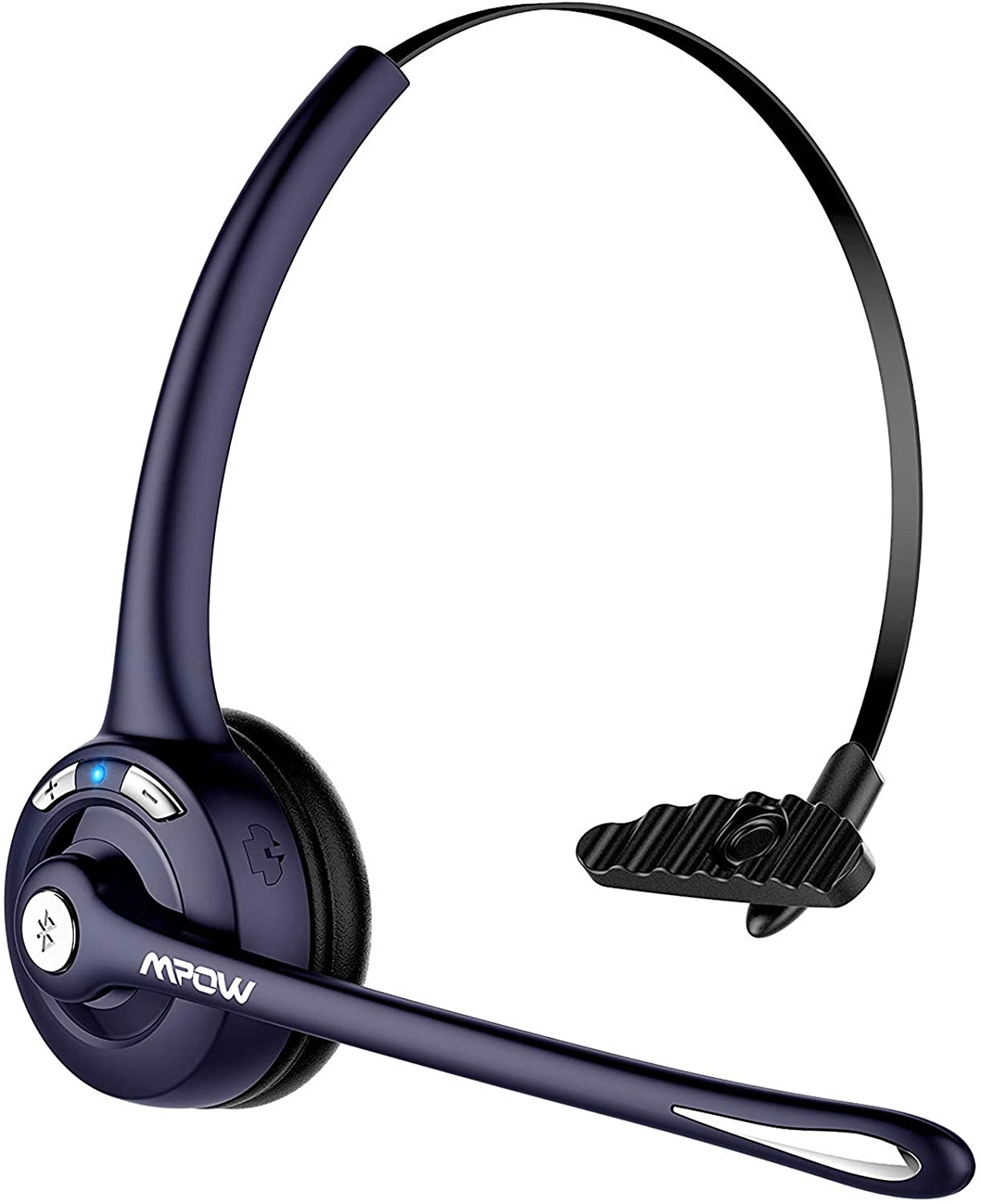 Mpow BH453A Pro Bluetooth Trucker Headset with Microphone - Noise Cancelling Wireless Headset for Truck Drivers, Call Center & Office Use - Comfortable Over-Ear Design with HD Mic for Clear Calls