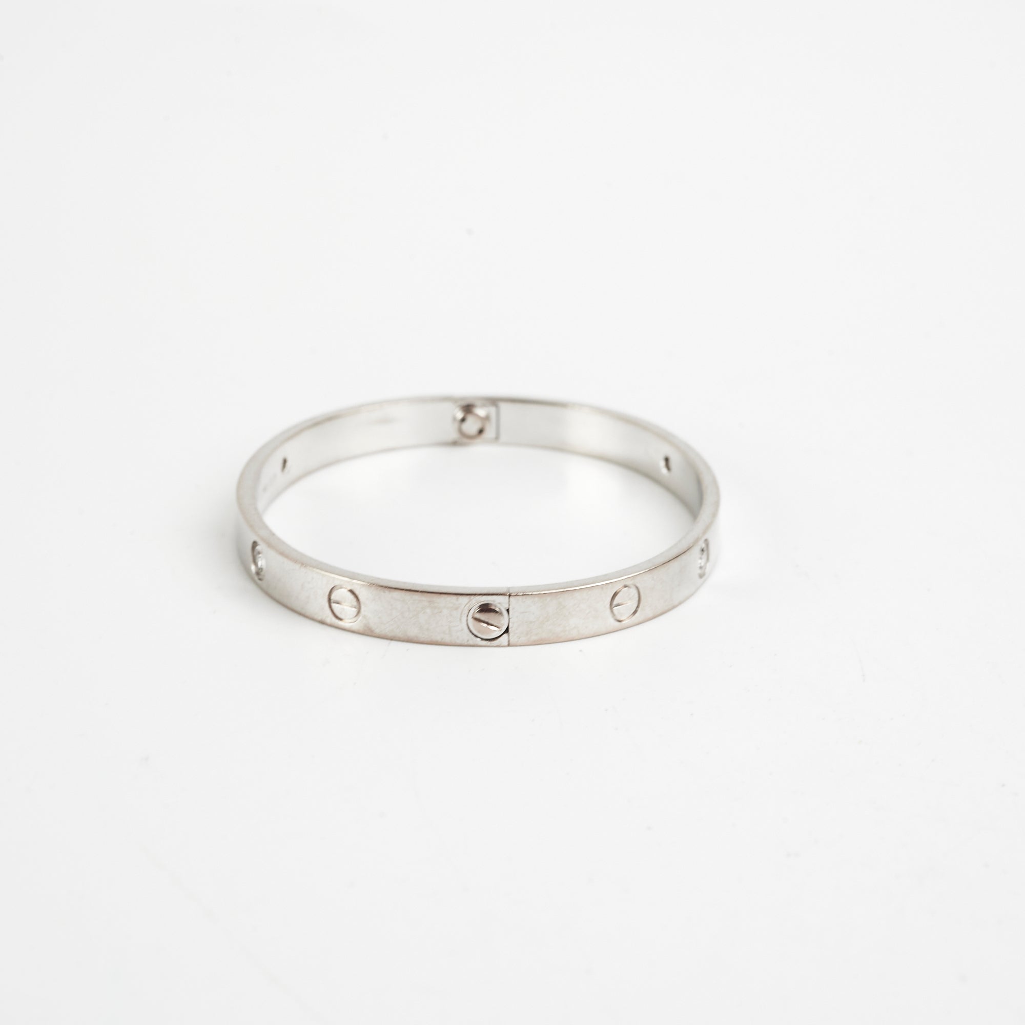 Cartier Love 18K White Gold Ring with 4 Diamonds - Luxury Wedding Band & Anniversary Jewelry Gift for Women