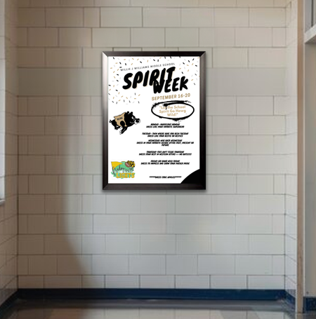 27x40 Poster Frame - Carbon Steel Swing Frame for Movie, Art & Photo Display - Perfect for Home, Office & Gallery Decor