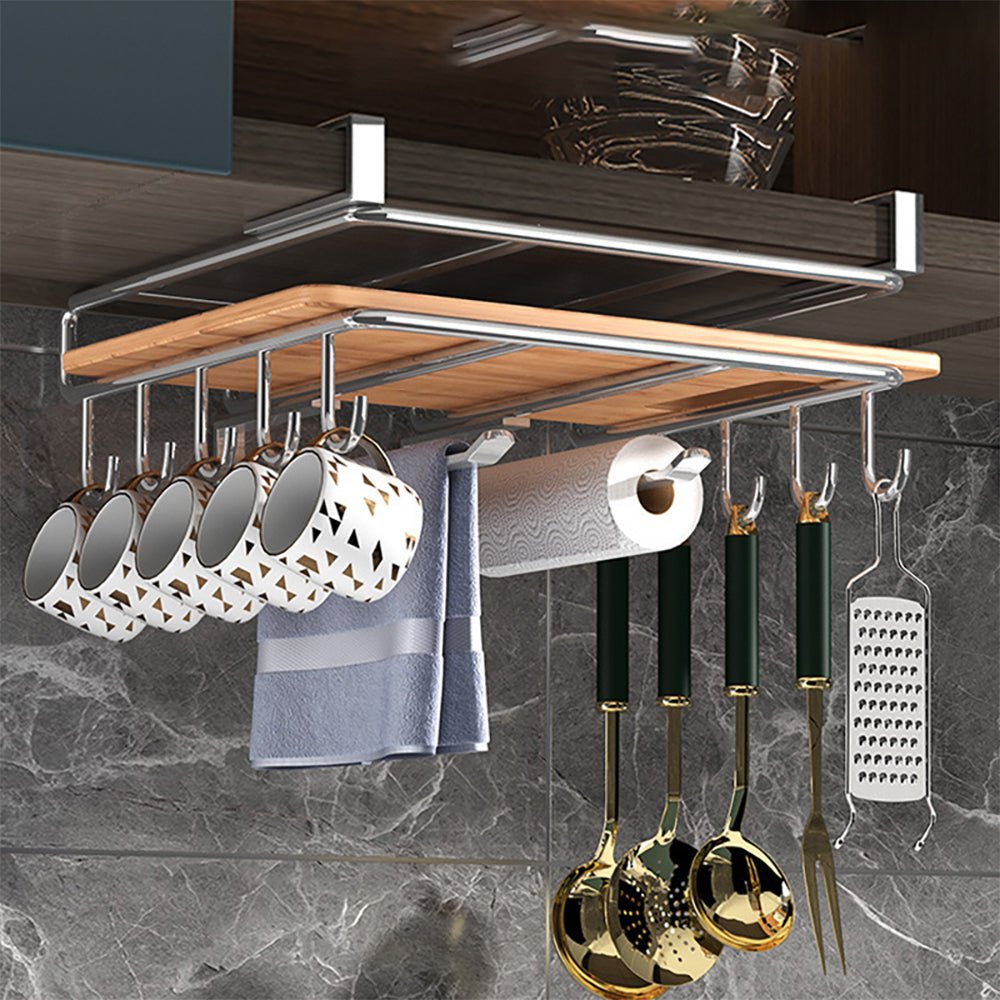 Milo Under Shelf Organizer - Space Saving Kitchen Cabinet Storage Basket for Spices, Utensils & Small Items - Perfect for Pantry, Bathroom & Office Organization