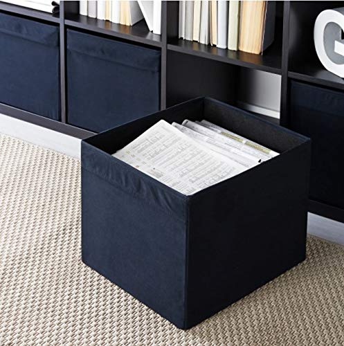 Foldable Cloth Storage Bins 13x15x13 - 2 Pack Black Organizers for Closet, Shelf & Nursery