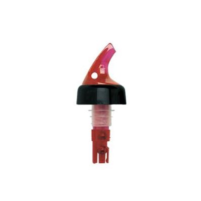 Spill Stop Posi Pour 1 Oz Bottle Pourer - Drip-Free Liquor Pour Spout for Bars & Home Use (Red/Black) - Perfect for Whiskey, Vodka & Cocktail Making