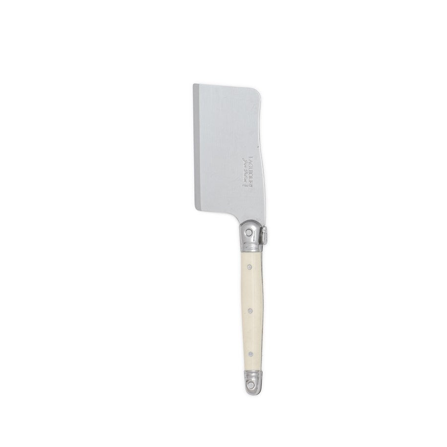 Laguiole Jean Dubost Mini Cleaver Knife - Premium Ivory Handle - Perfect for Cheese, Charcuterie & Gourmet Food Preparation