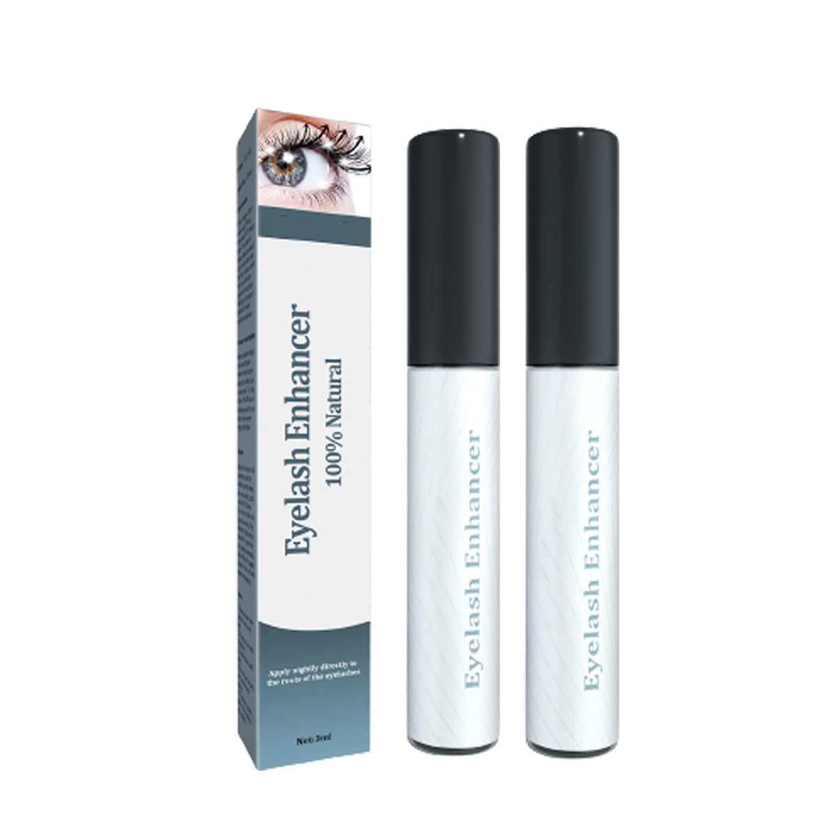 Lashiology Eyelash Growth Serum - Natural Lengthening & Moisturizing Formula for Thicker Lashes (2-Pack) | Eyelash Enhancer for Daily Use, Perfect for Nighttime Routine & Special Occasions