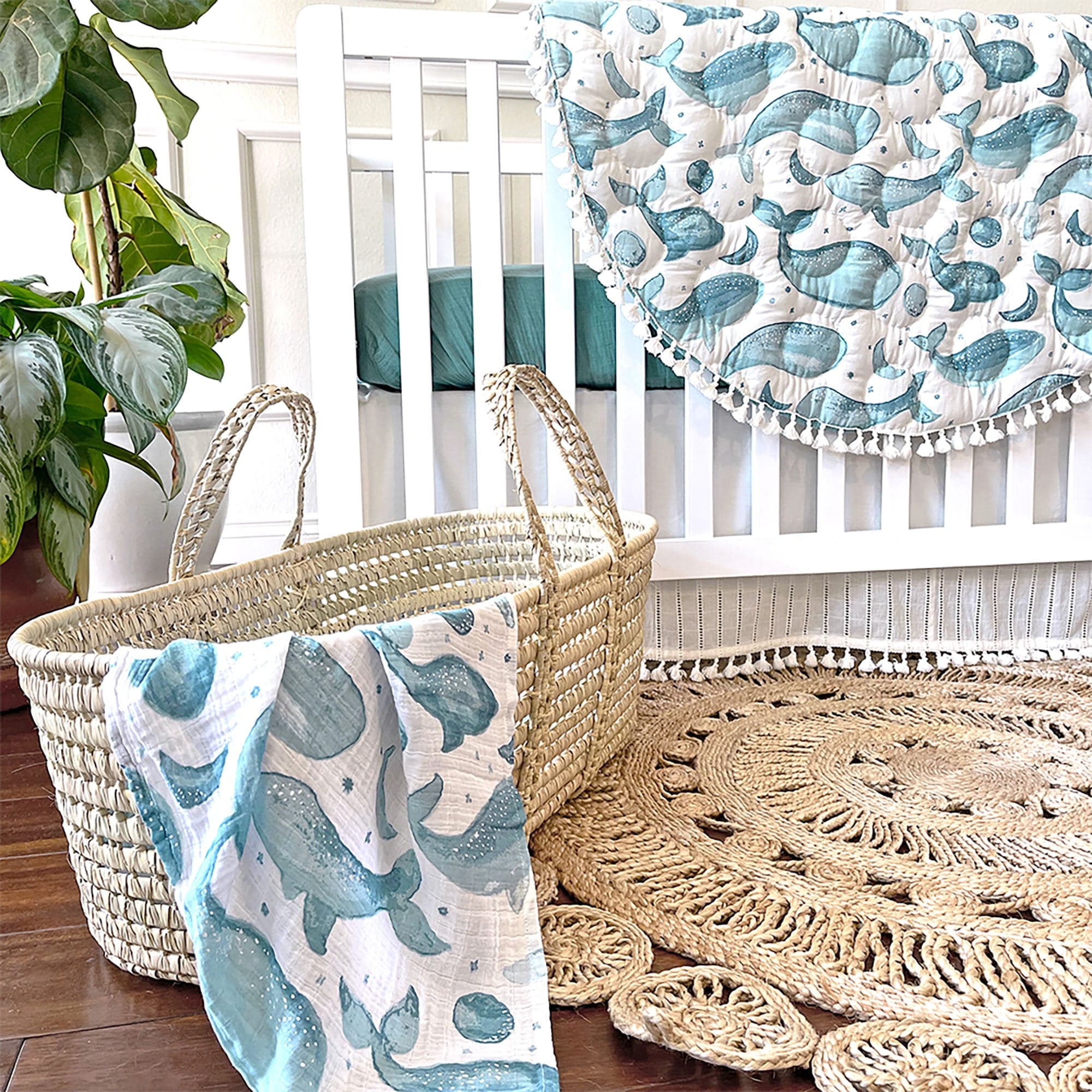 Premium Crane Baby Caspian Quilted Playmat - Soft & Safe Play Area for Infants & Toddlers - Perfect for Nursery, Daycare, or Home Playtime
