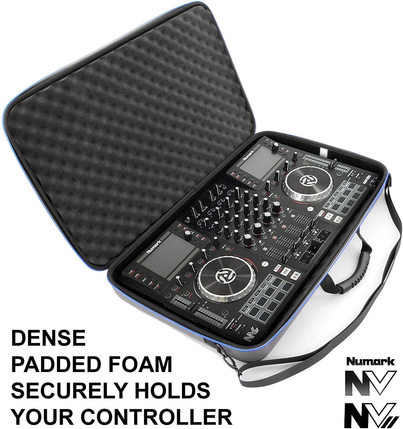 CASEMATIX Protective Studio Case for Numark NVii NV NV2 DJ Controller - Durable Hard Shell Travel Case for Serato DJ Equipment - Perfect for Gigs, Studio & Transport