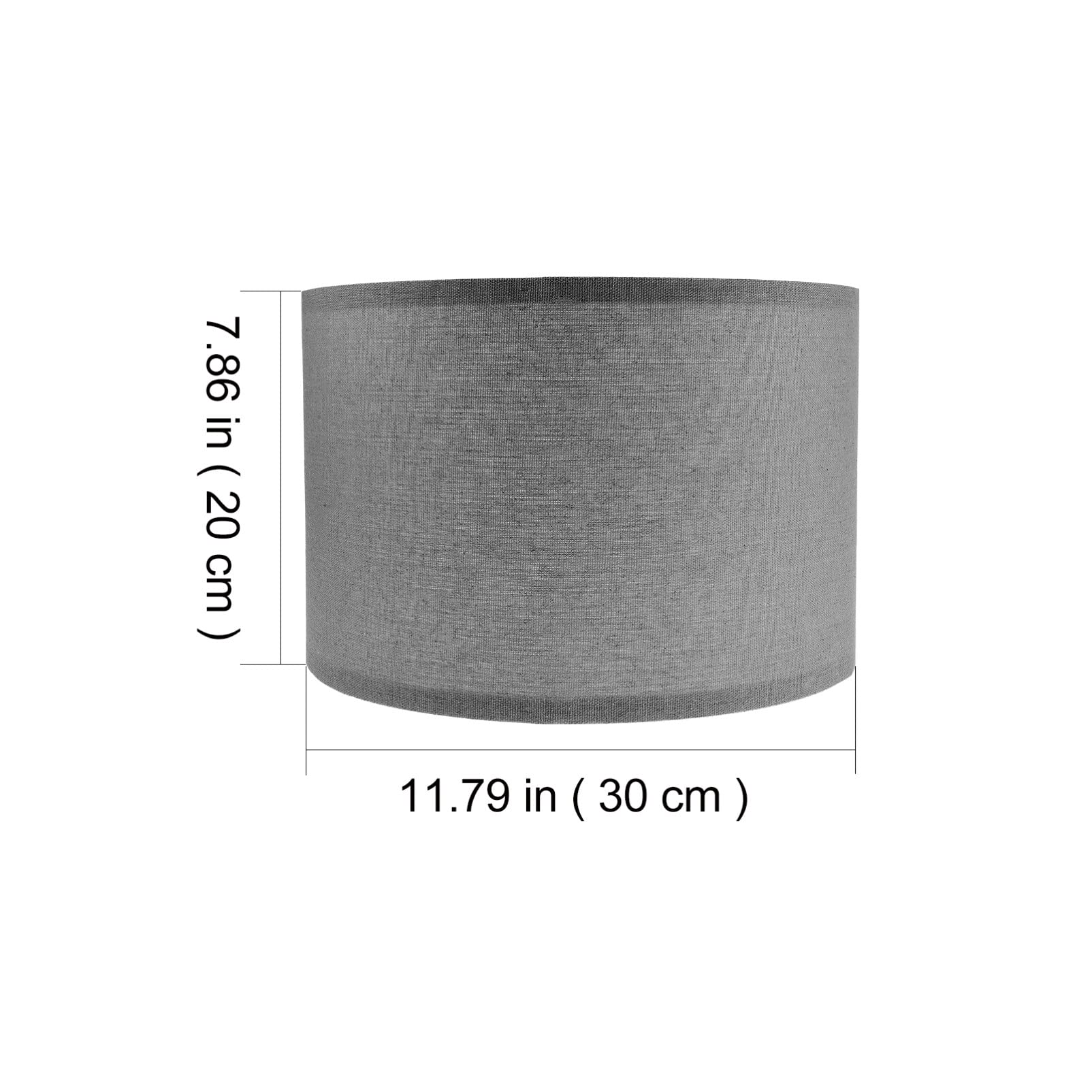 STOBOK 3-Pack Dark Grey Fabric Drum Lamp Shades - Classic Replacement for E27 Base Table & Floor Lamps - Perfect for Living Room, Bedroom, and Office Lighting Decor