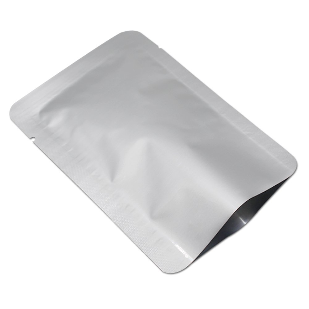 FERENLI 100-Pack Mylar Flat Heat Sealing Bags for Coffee, Tea & Food Storage | 2.76x4.72 Inch Pure Aluminum Foil Vacuum Sealer Pouches with Tear Notch | Long-Term Freshness for Coffee Beans, Herbs, Spices & Dry Goods | Perfect for Home, Kitchen & Pantry Organization