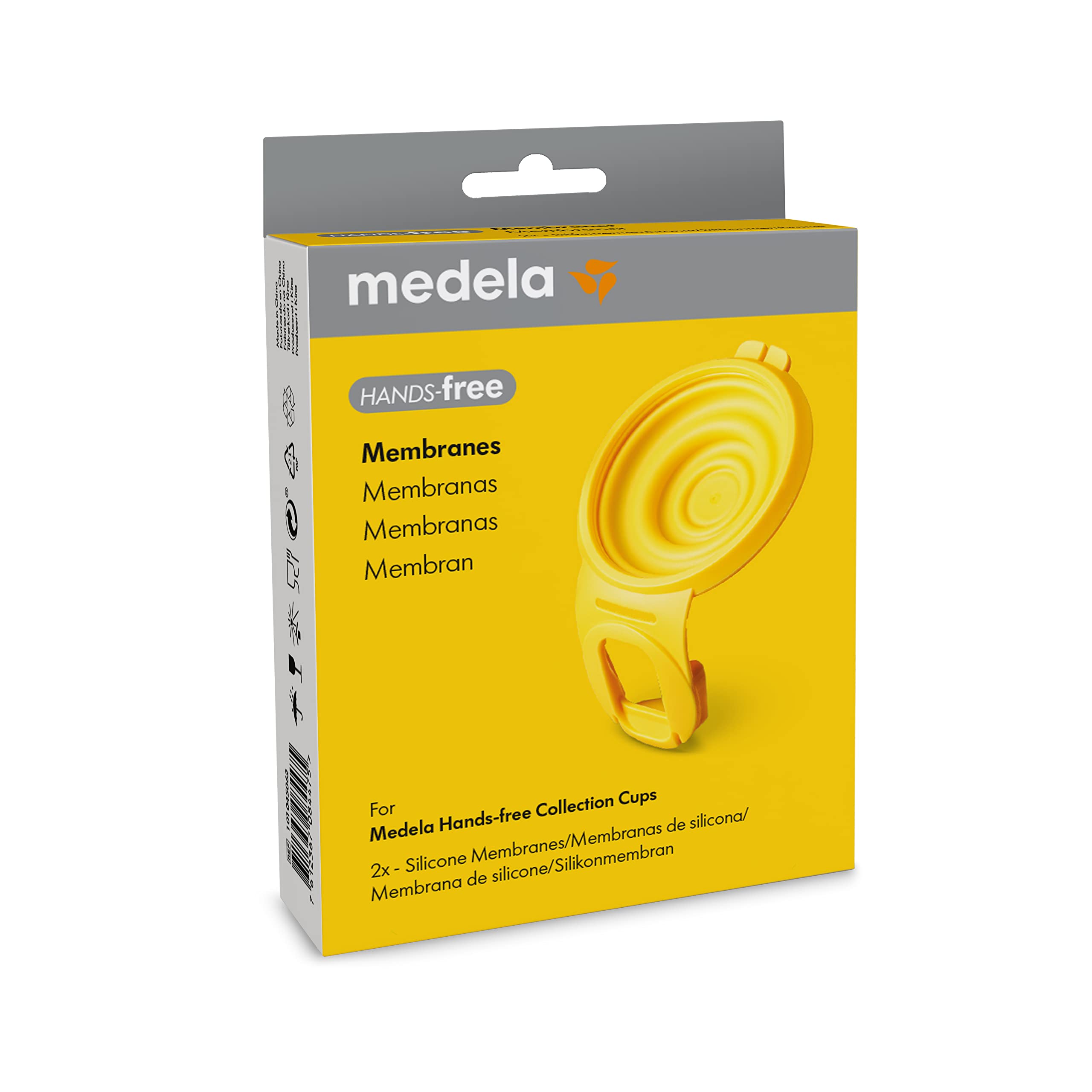 Medela Hands-Free Breast Pump Membranes - 2 Pack Silicone Replacement Parts for Medela Pumps | Compatible with Freestyle & Swing Maxi | Perfect for On-the-Go Pumping at Work or Traveling