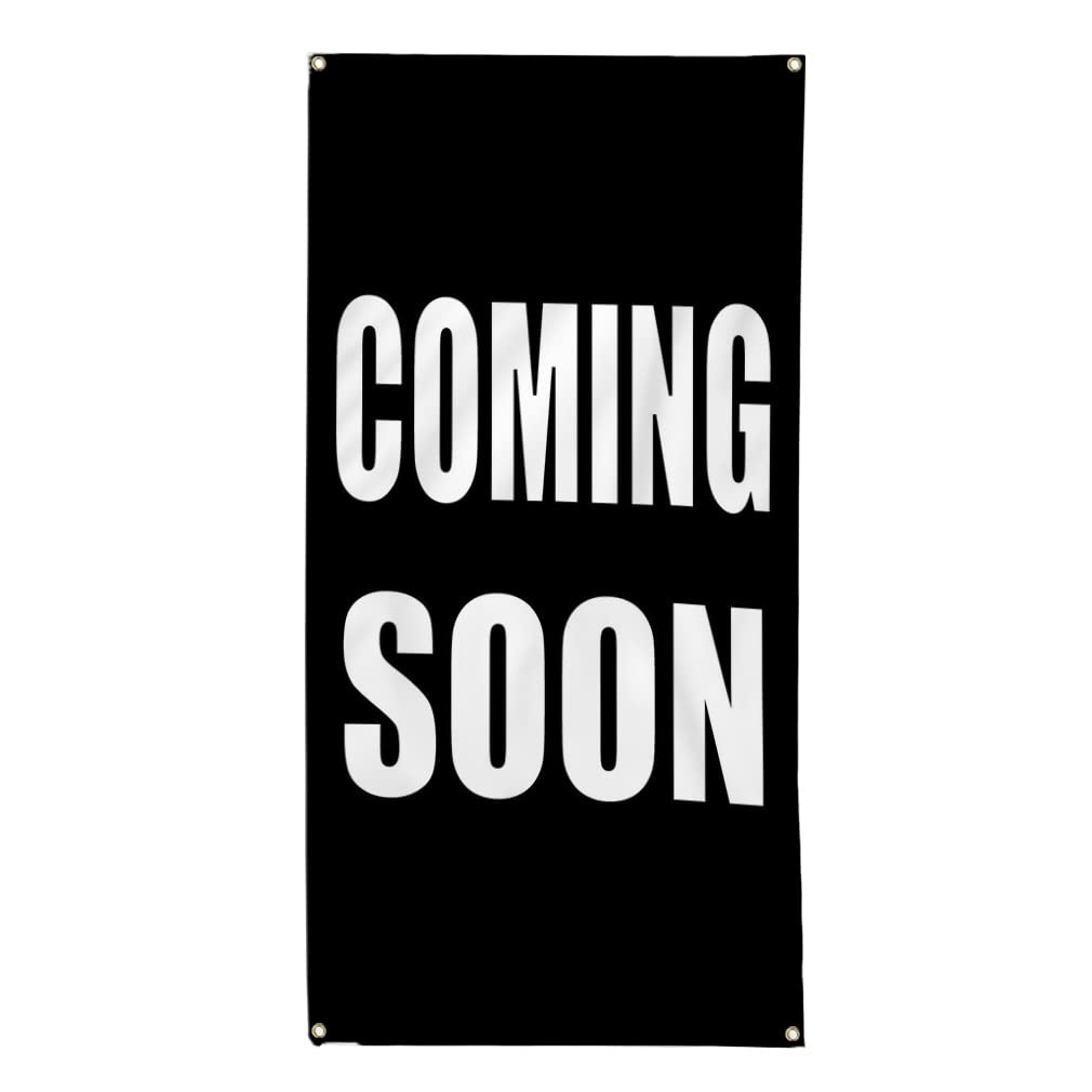 Custom Vertical Vinyl Banner - Durable Outdoor Weatherproof Business Sign with 10 Grommets (144x60 Inches) - Multiple Sizes & Stripe Colors Available for Storefronts, Events & Yard Advertising