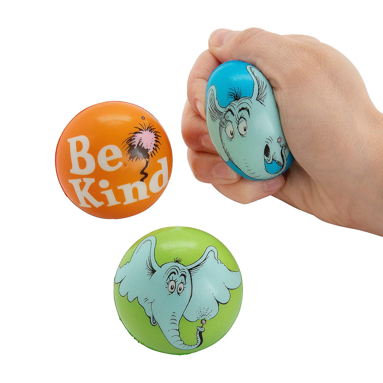 Horton Kindness Stress Balls - 12 Pack Sensory Toys for Kids & Adults - Perfect for Stress Relief, Classroom Rewards, and Office Decor